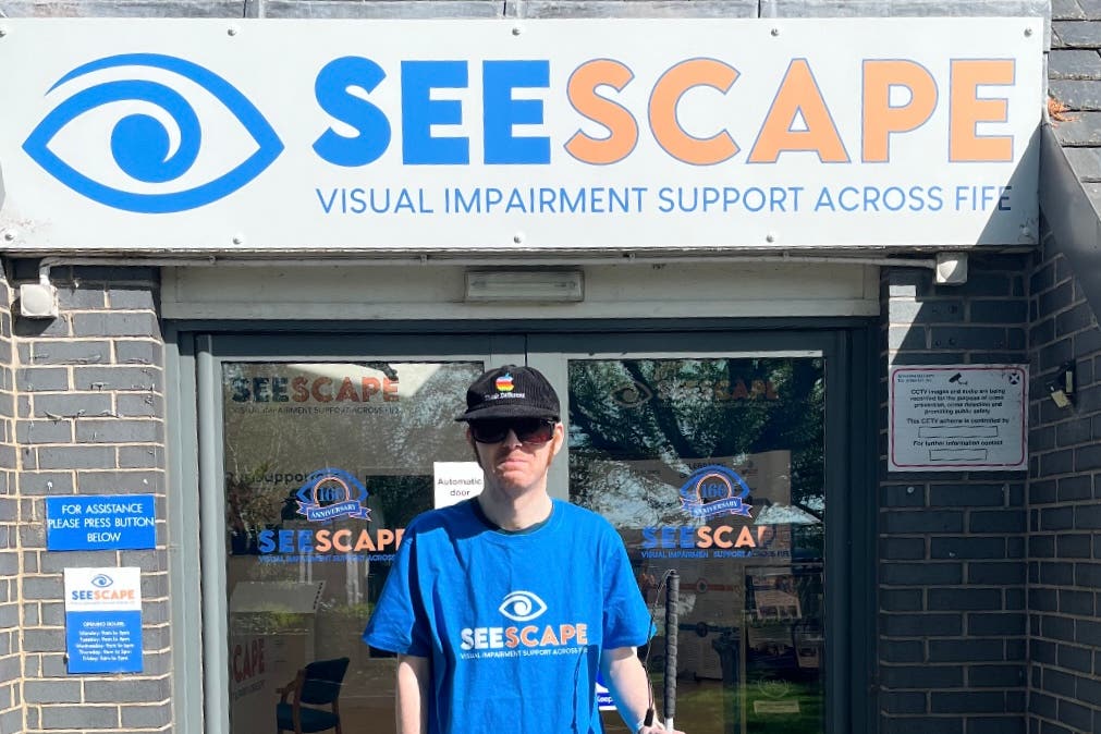 Kris Baillie pictured outside Fife’s Seescape building (Seescape/PA)