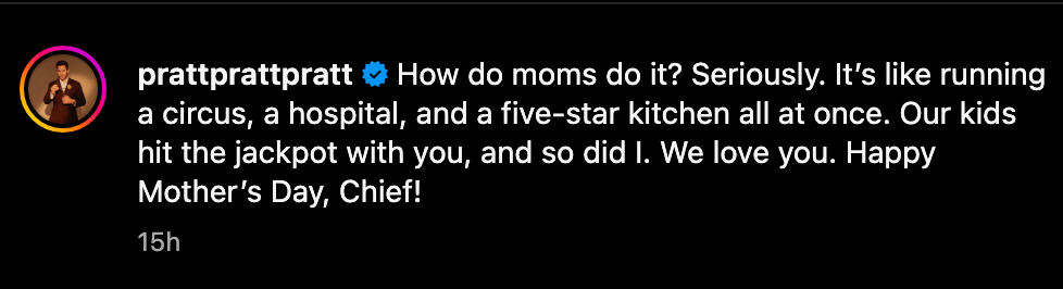 Chris Pratt has divided fans with latest Instagram post