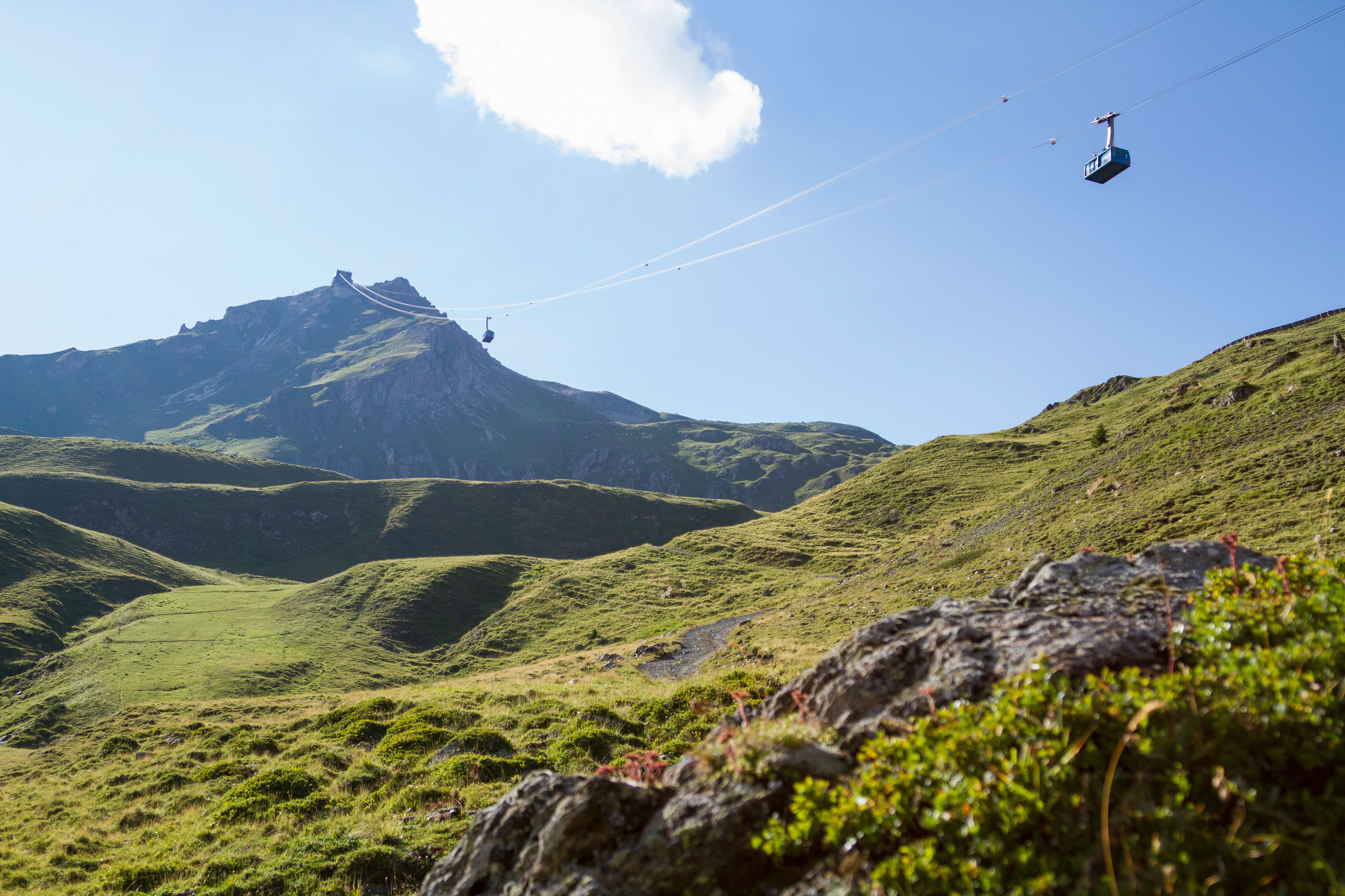 Cable car in Arosa, Graubuenden, Switzerland