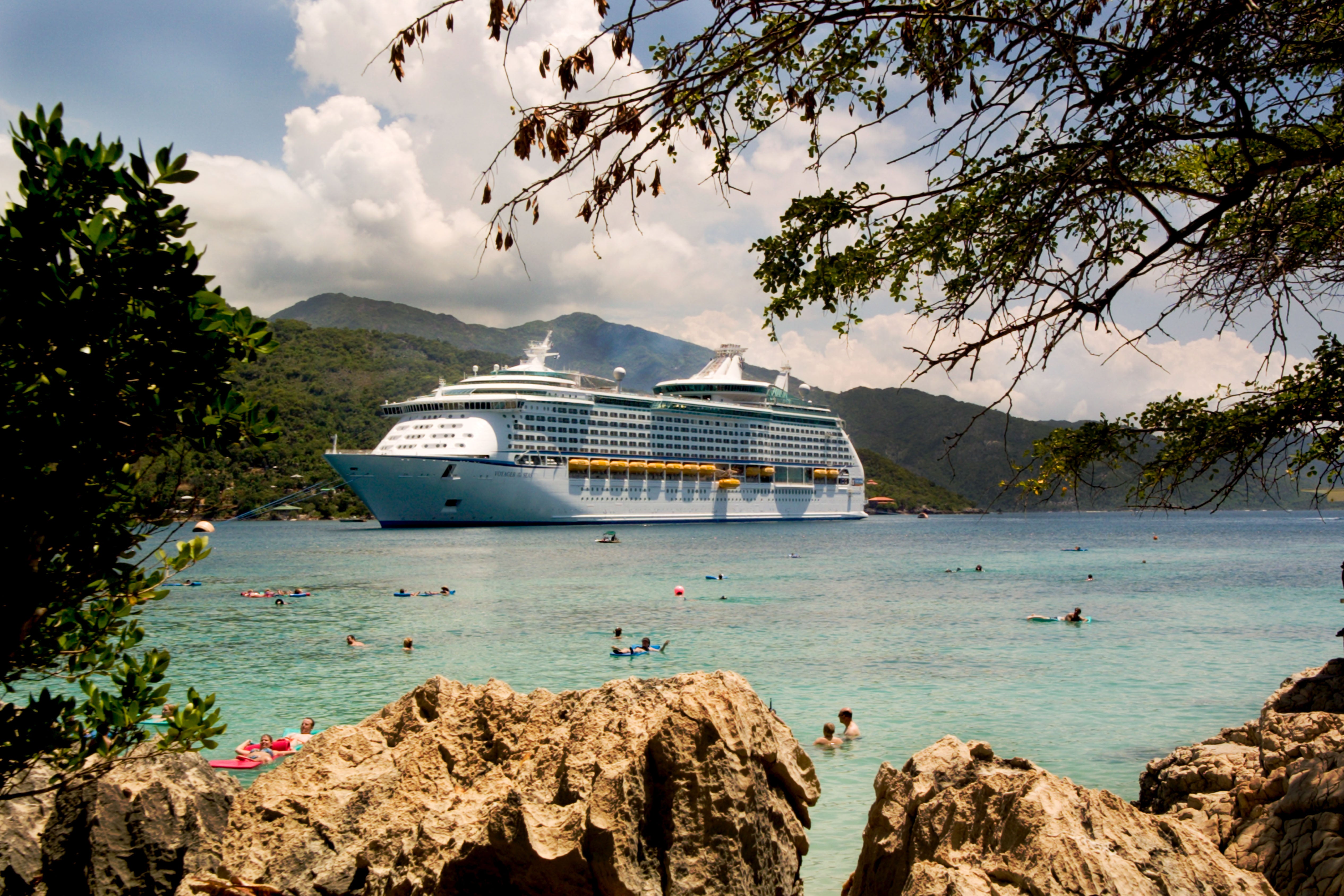 Cruise ship anchored at Labadee Island, Haiti