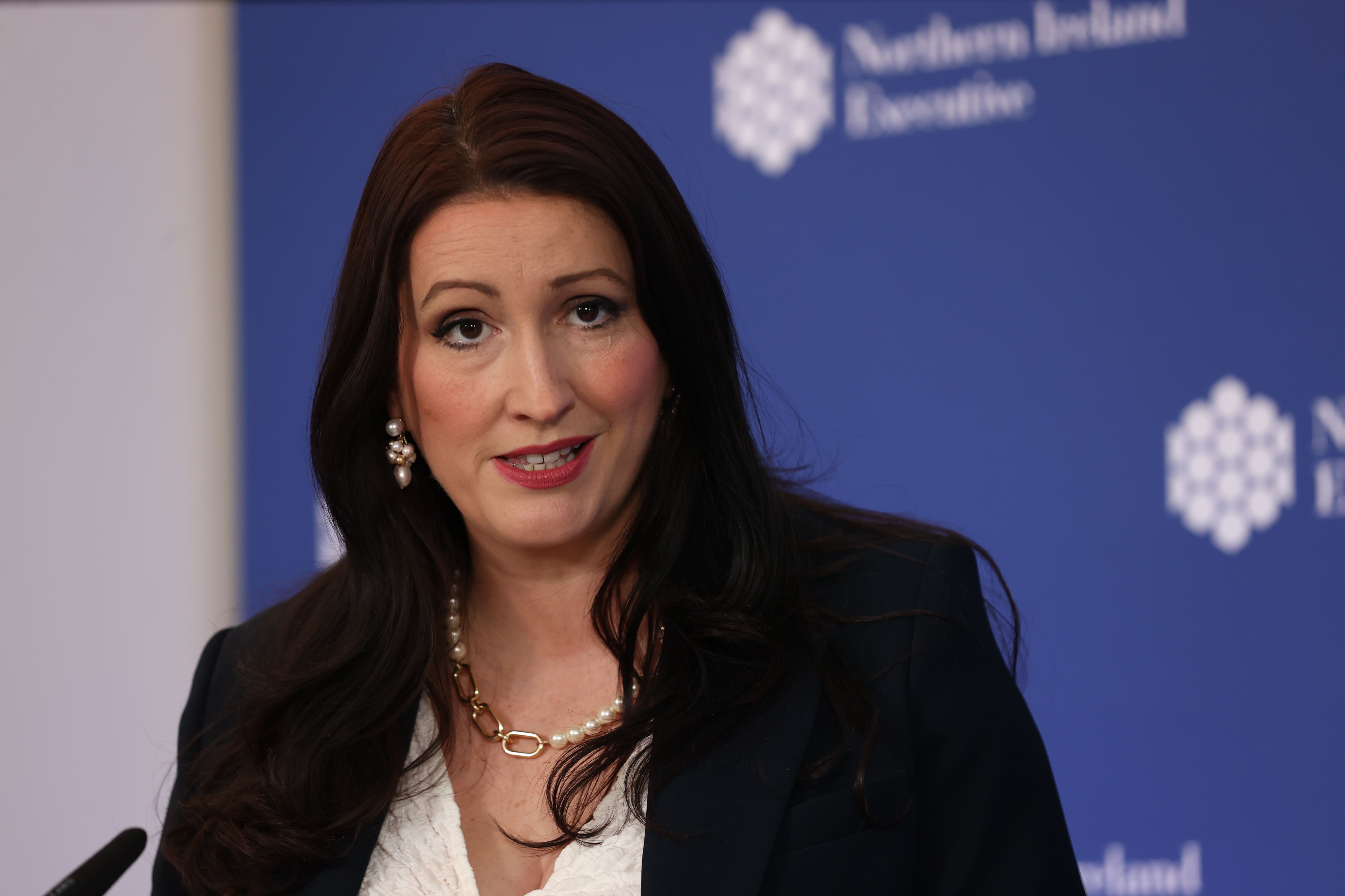 Deputy First Minister Emma Little-Pengelly told the Stormont Assembly that she had received an online death threat (Liam McBurney/PA)