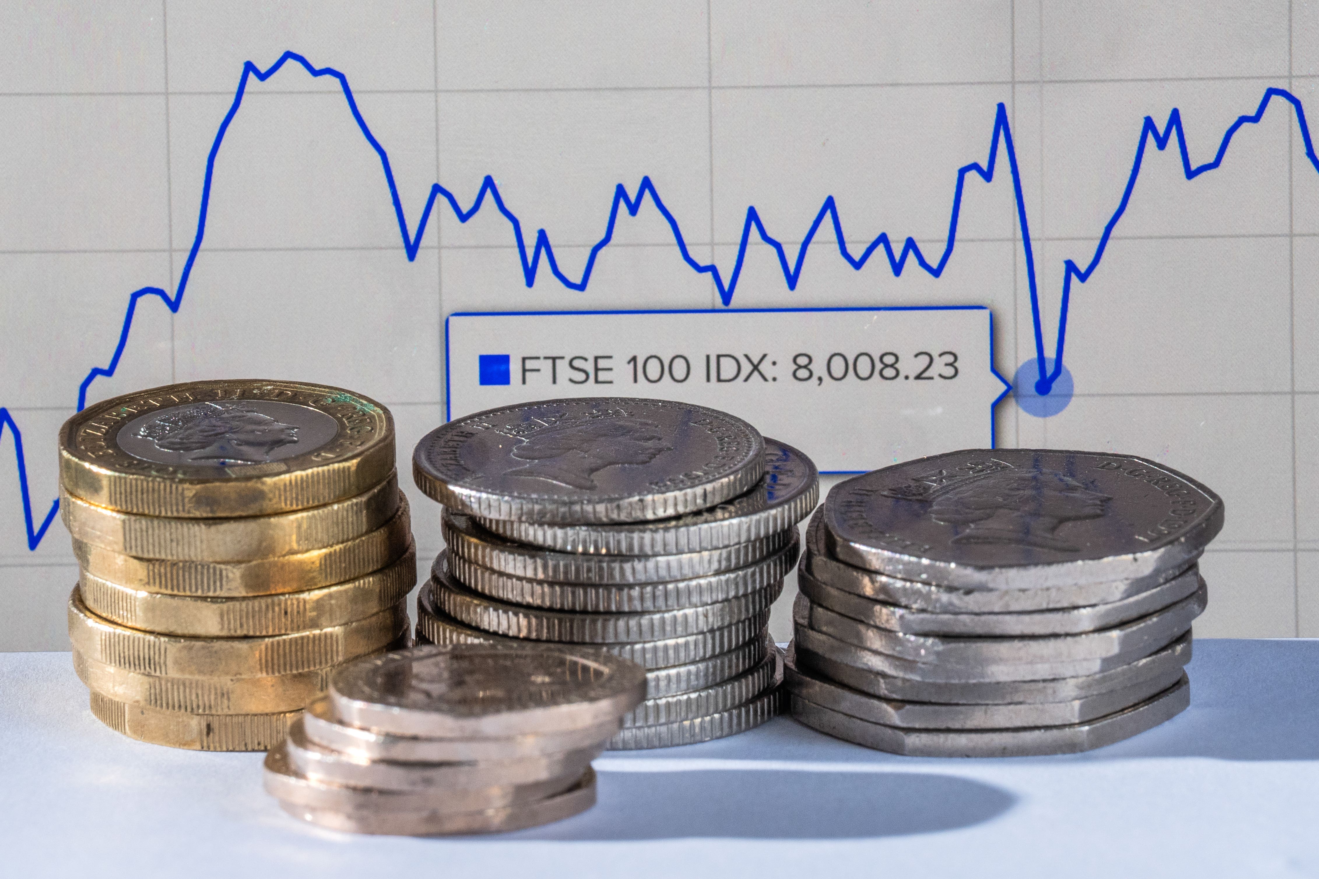 The FTSE 100 was higher at the close of trading on Monday (Danny Lawson/PA)