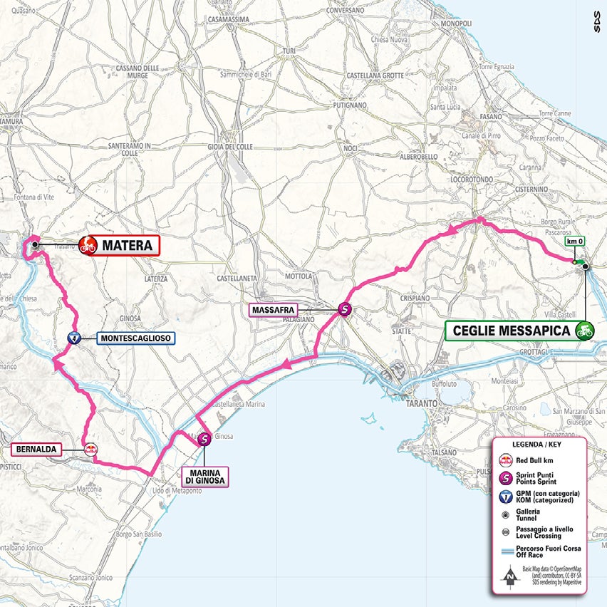 Giro d'Italia – stage five map