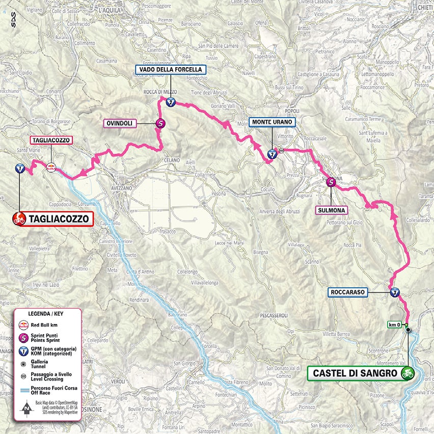 Giro d'Italia – stage seven map