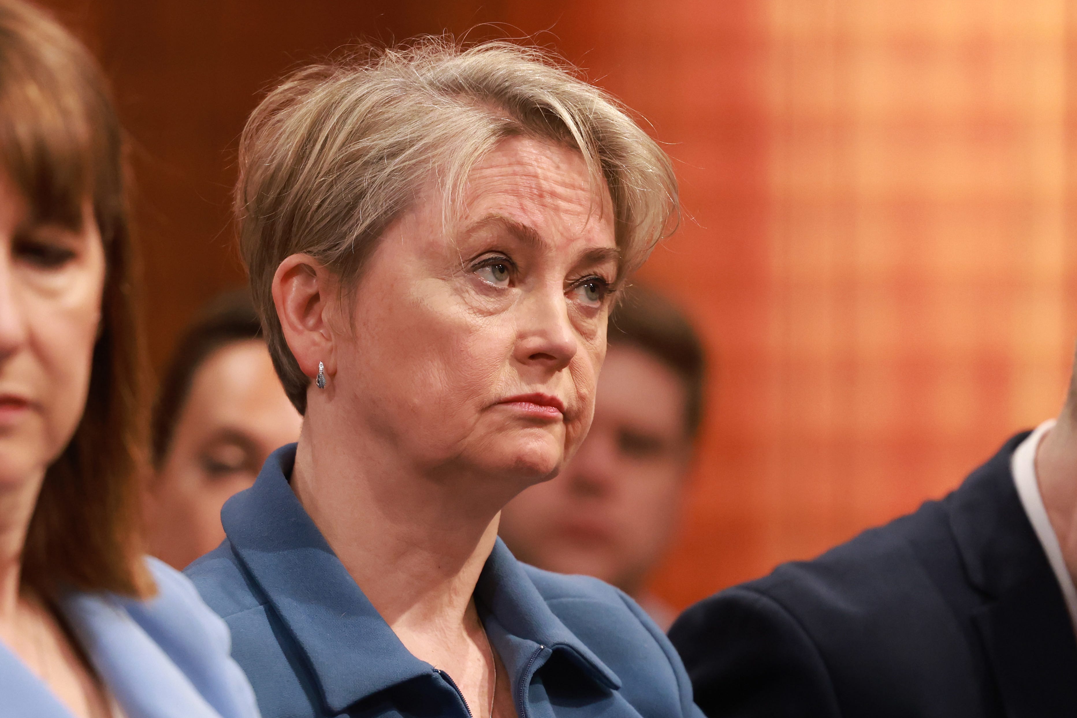 Yvette Cooper said she was not aware of the PM’s plans to use the ‘island of strangers’ phrase, and would not say whether she agreed