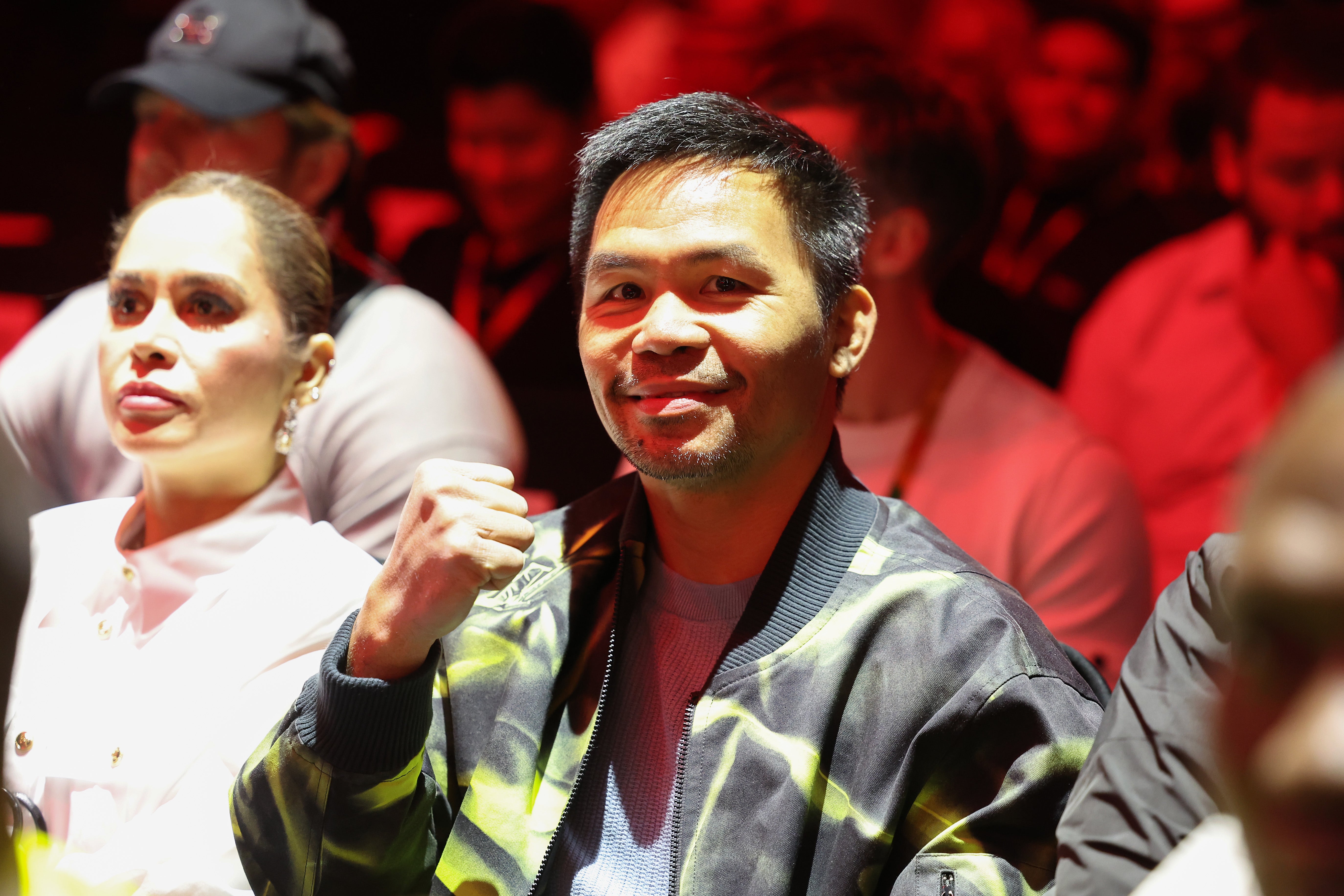 Manny Pacquiao ringside in Las Vegas in March 2024