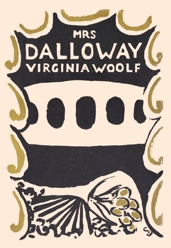 The original cover for ‘Mrs Dalloway’ features an ink illustration by Woolf’s sister, Vanessa Bell