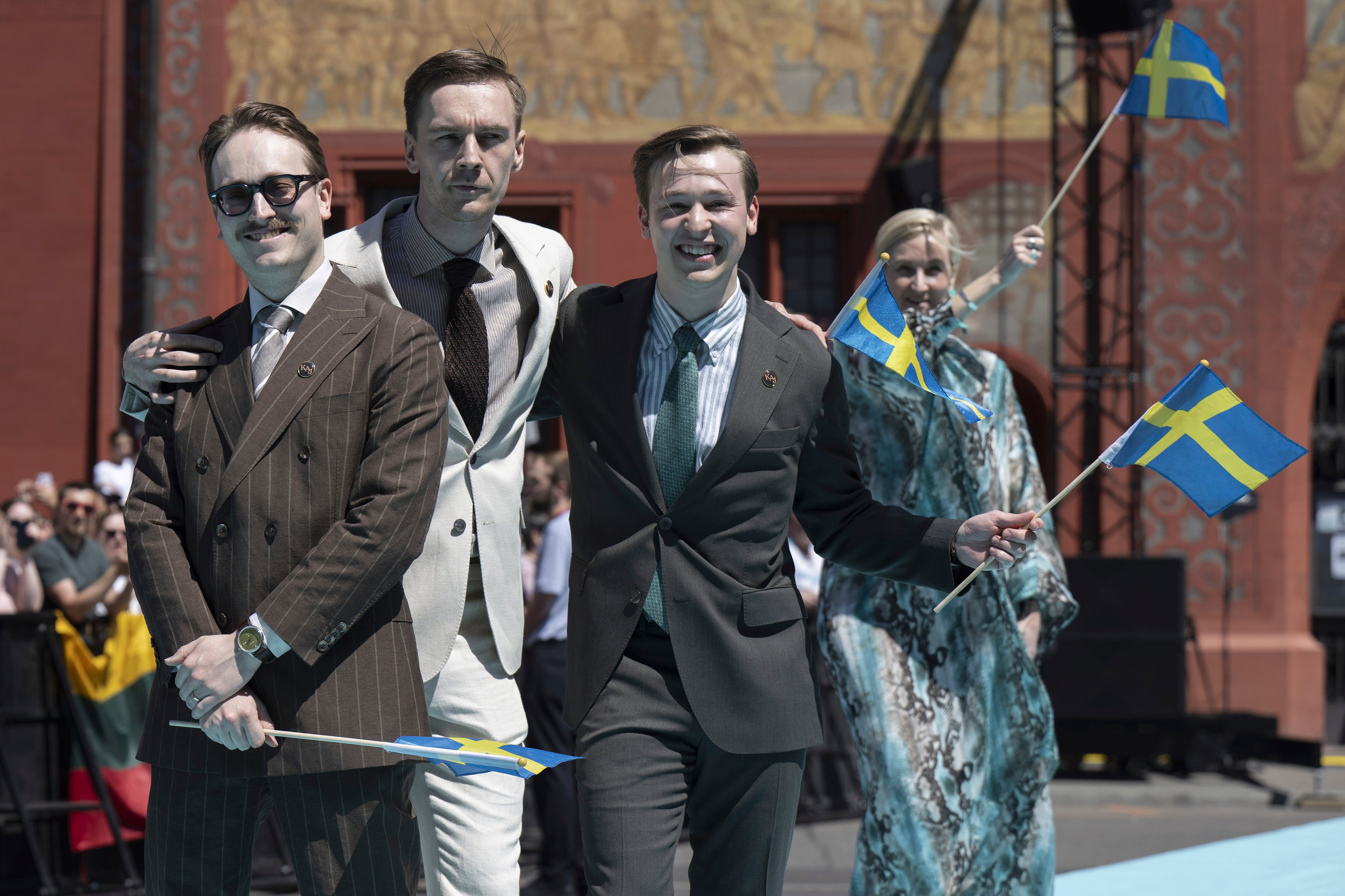 Sweden’s KAJ (Peter Schneider/Keystone via AP)