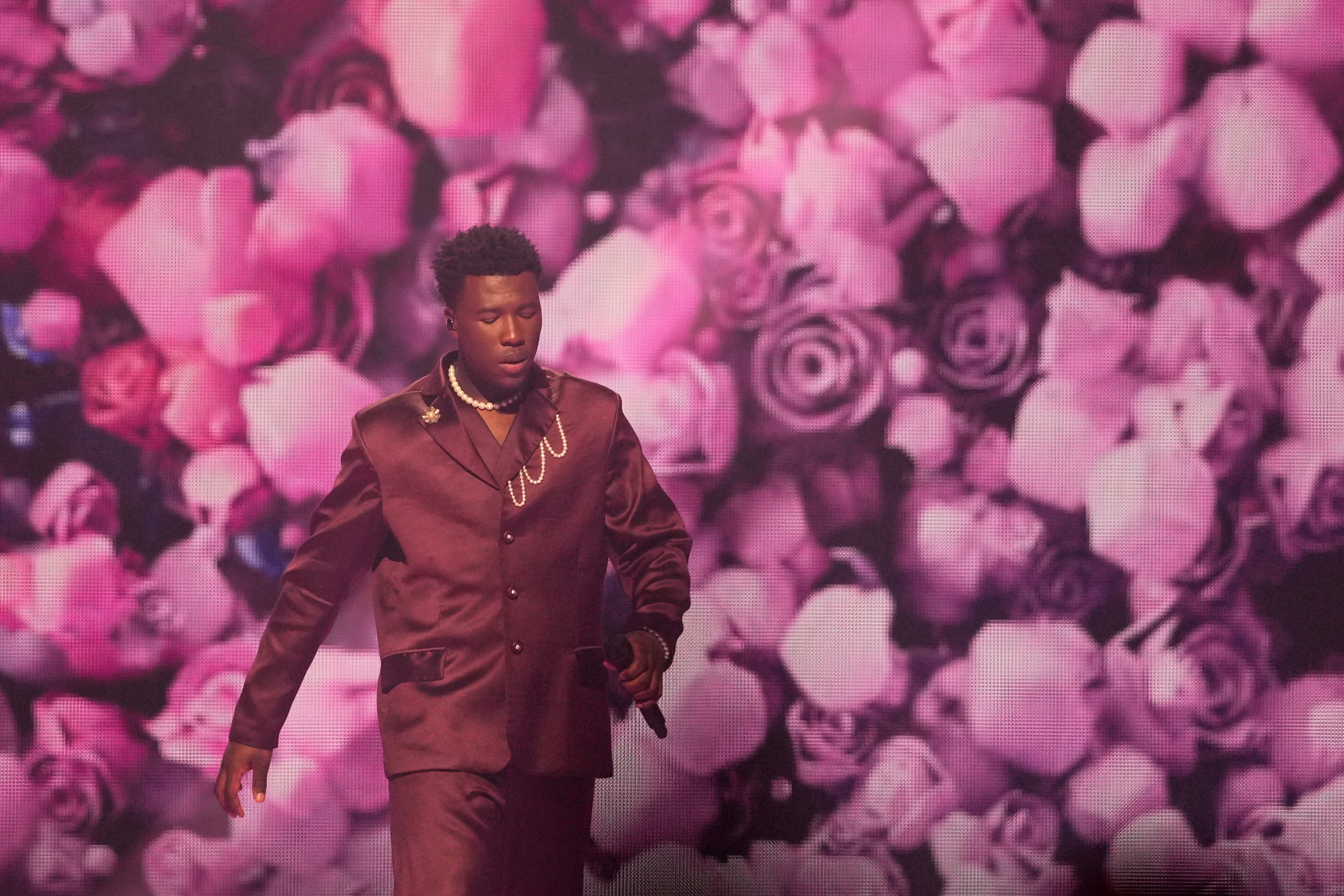 Claude performs ‘C’est La Vie’ during dress rehearsals for the first semi-final on Tuesday 13 May