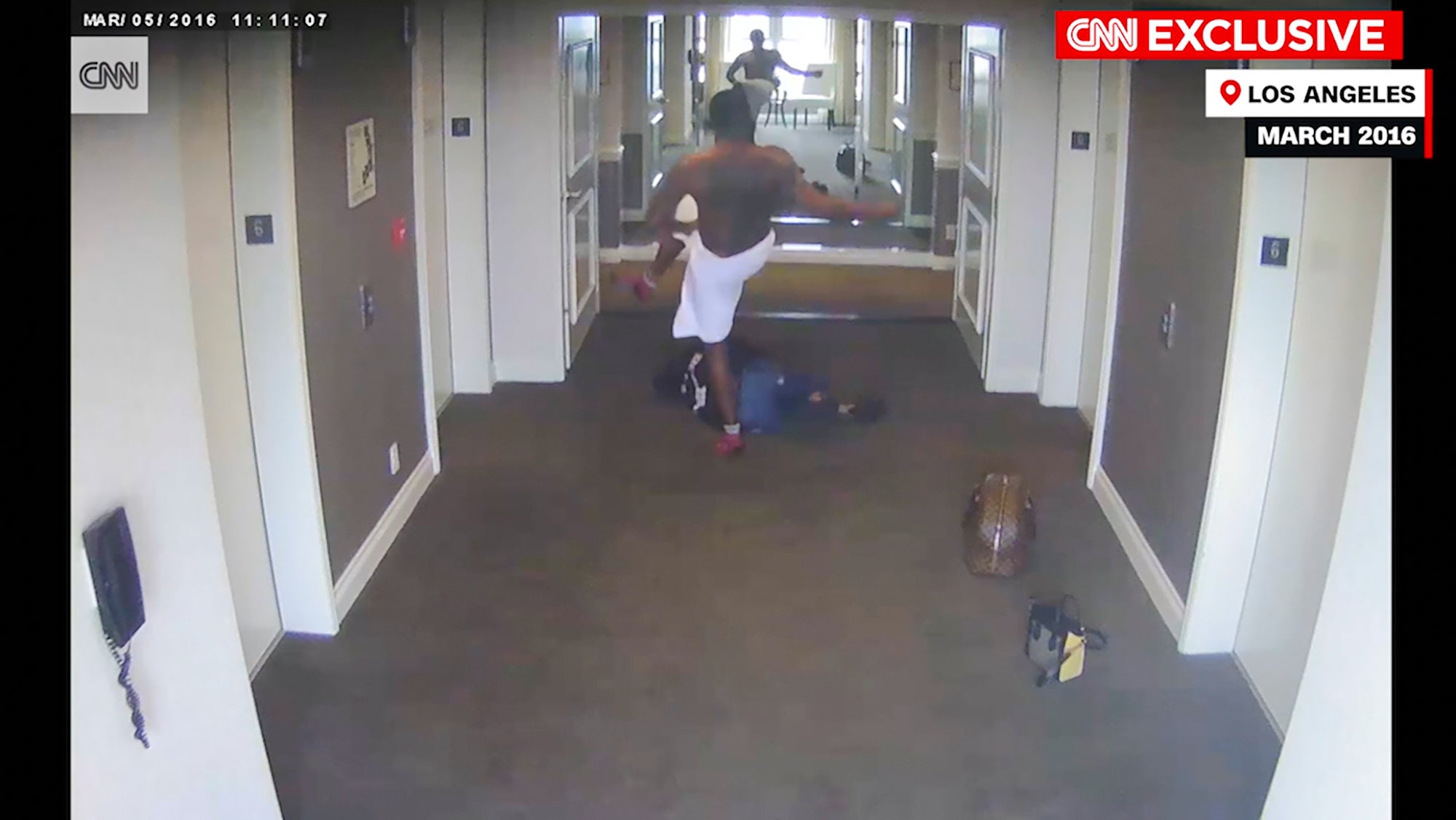 Hotel security camera video initially aired by CNN appears to show Combs attacking Ventura