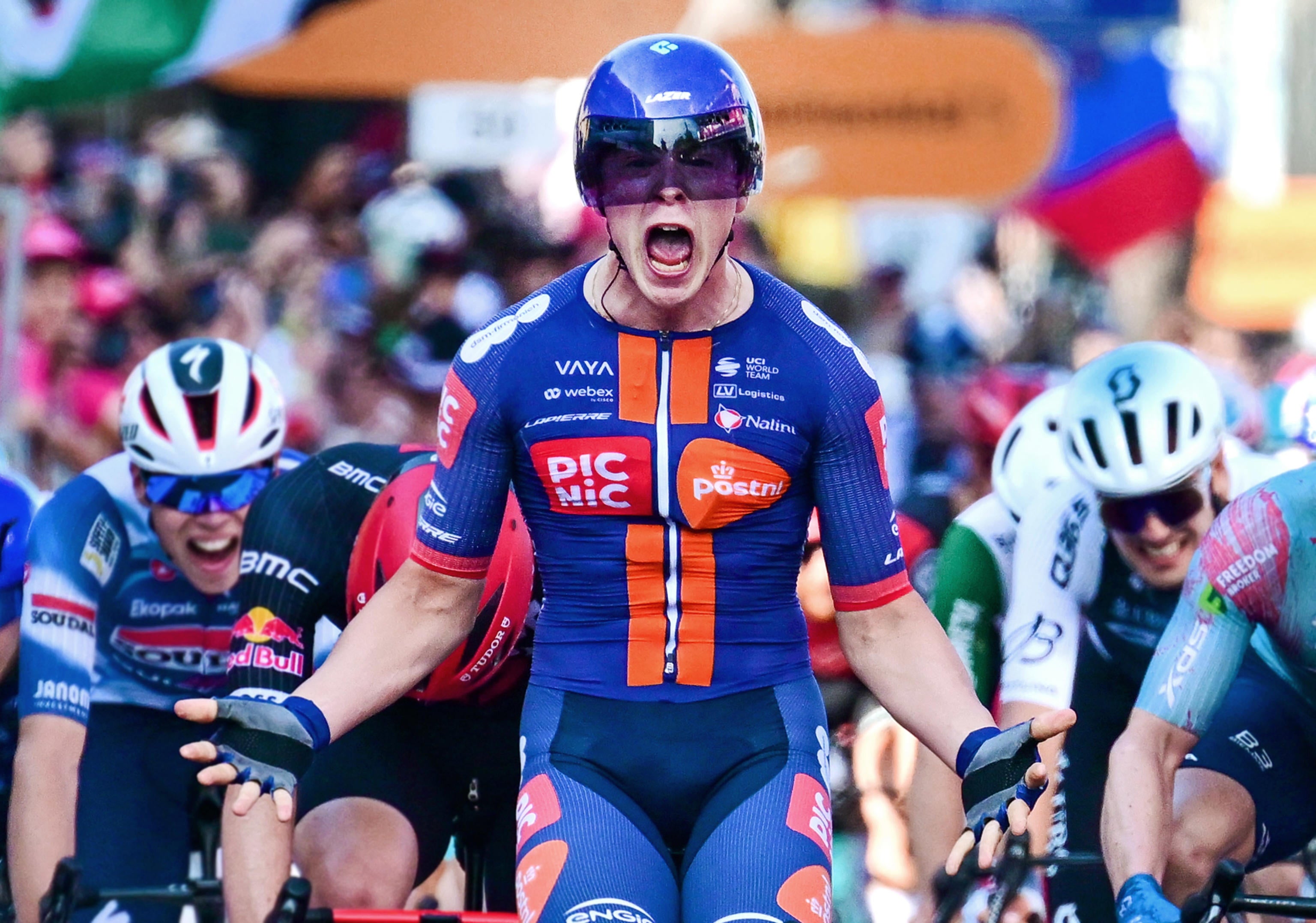 It was only a fifth pro win for Casper van Uden