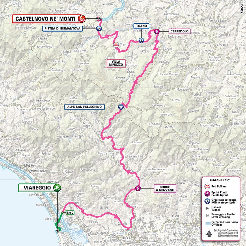 Giro d'Italia – stage 11 map