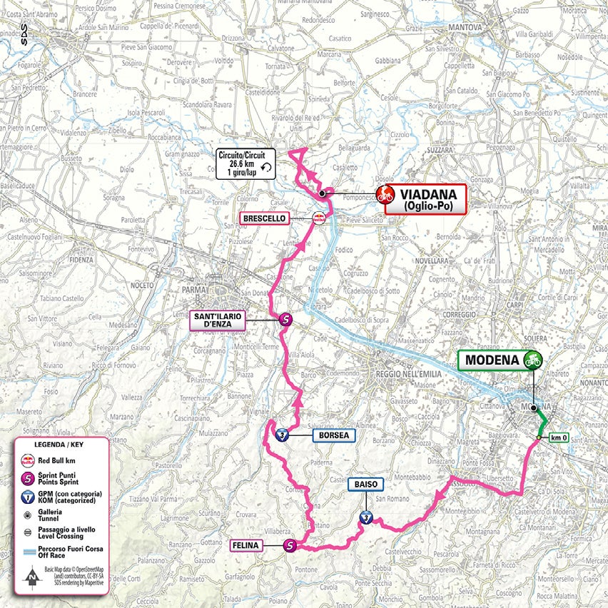 Giro d'Italia – stage 12 map