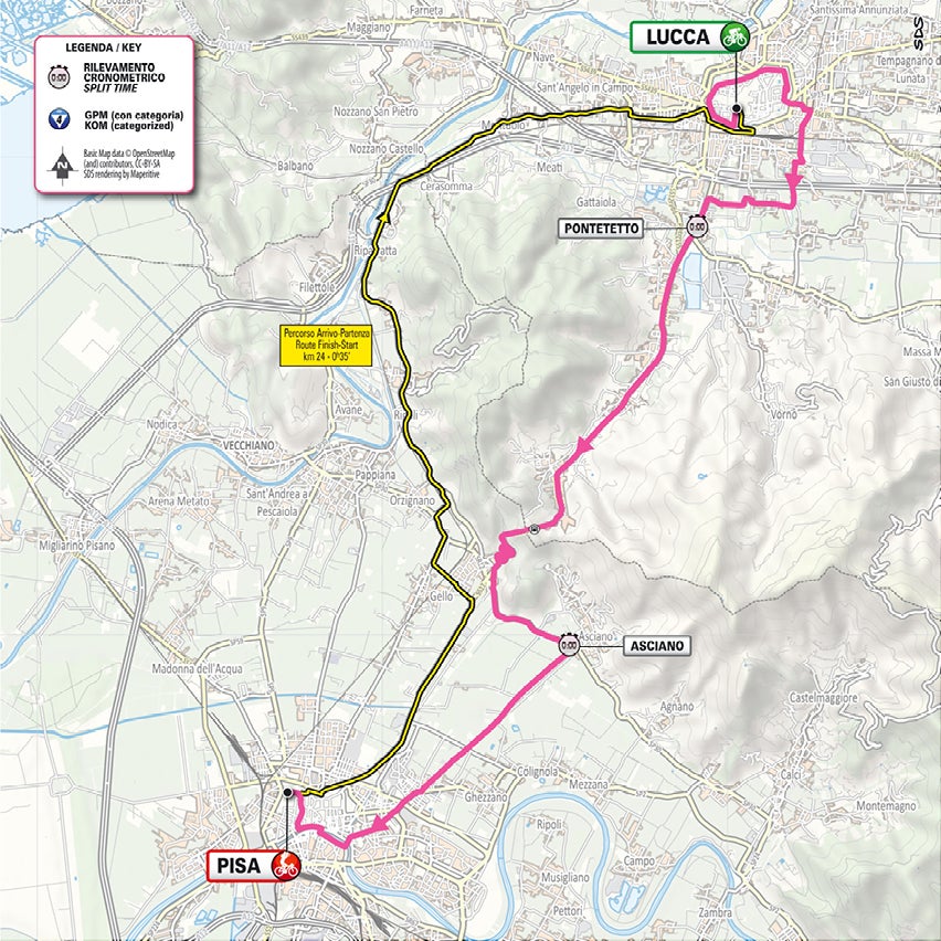 Giro d'Italia – stage 10 map
