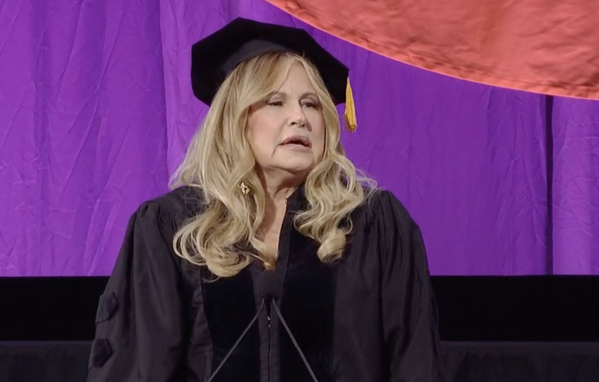 Emerson College alum Jennifer Coolidge returned to her alma mater to speak to the 2025 graduating class