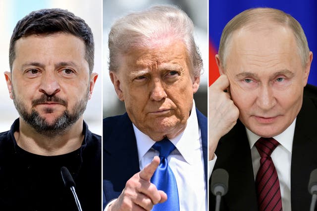 <p>President Donald Trump has confirmed that he will speak to both Putin and Zelensky on Monday </p>