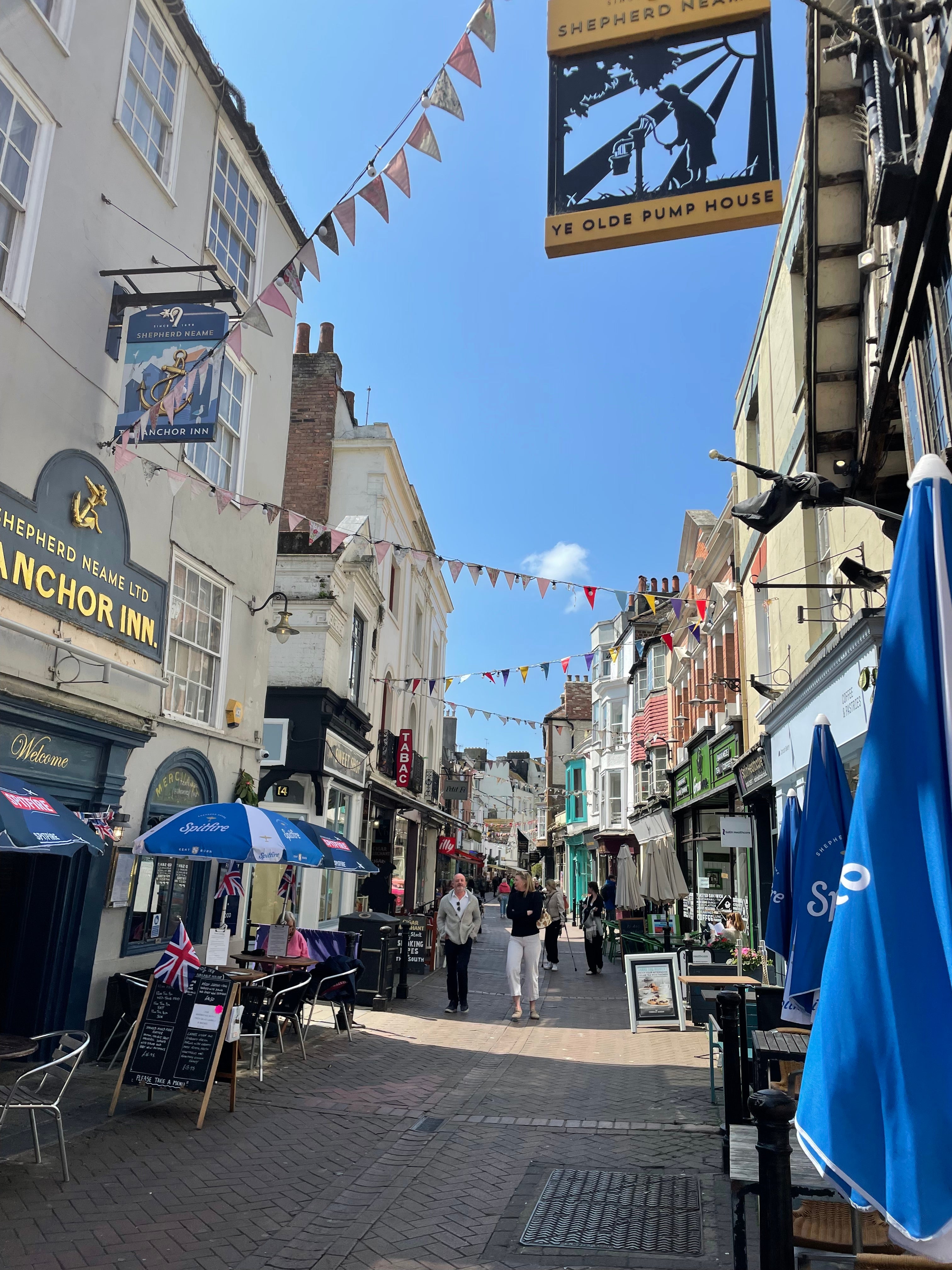 Hastings Old Town is a pretty warren of independent shops, cafes and pubs