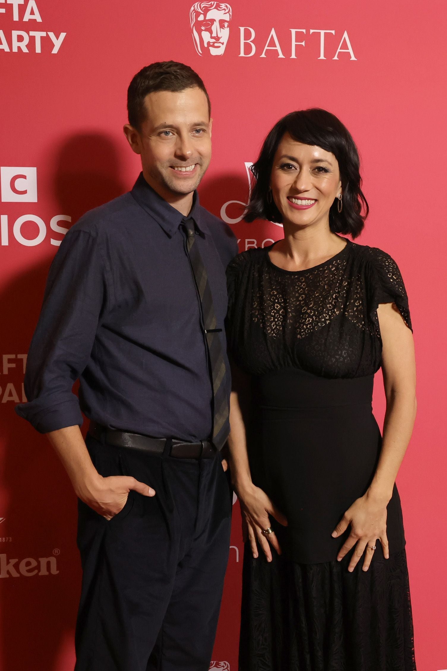 Justin Marks and Rachel Kondon at the TV BAFTA Awards