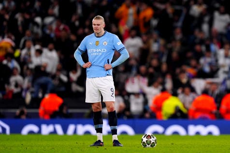 <p>The prolific Erling Haaland is yet to fire in a final for City</p>