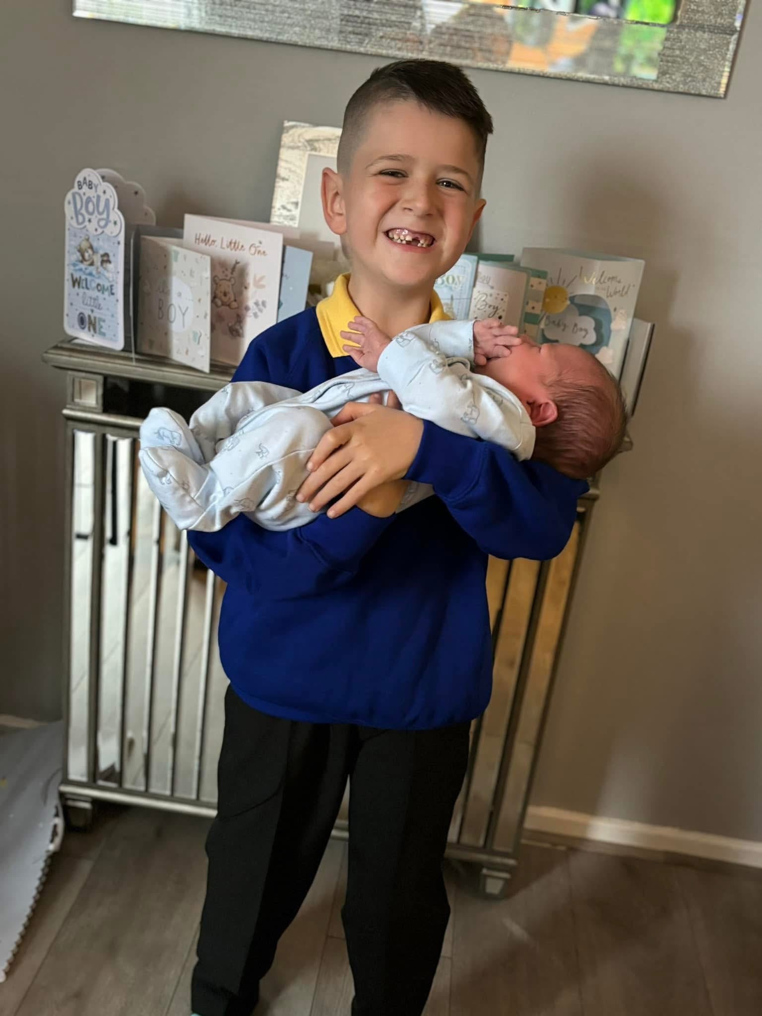 Archie with his brother, Finley