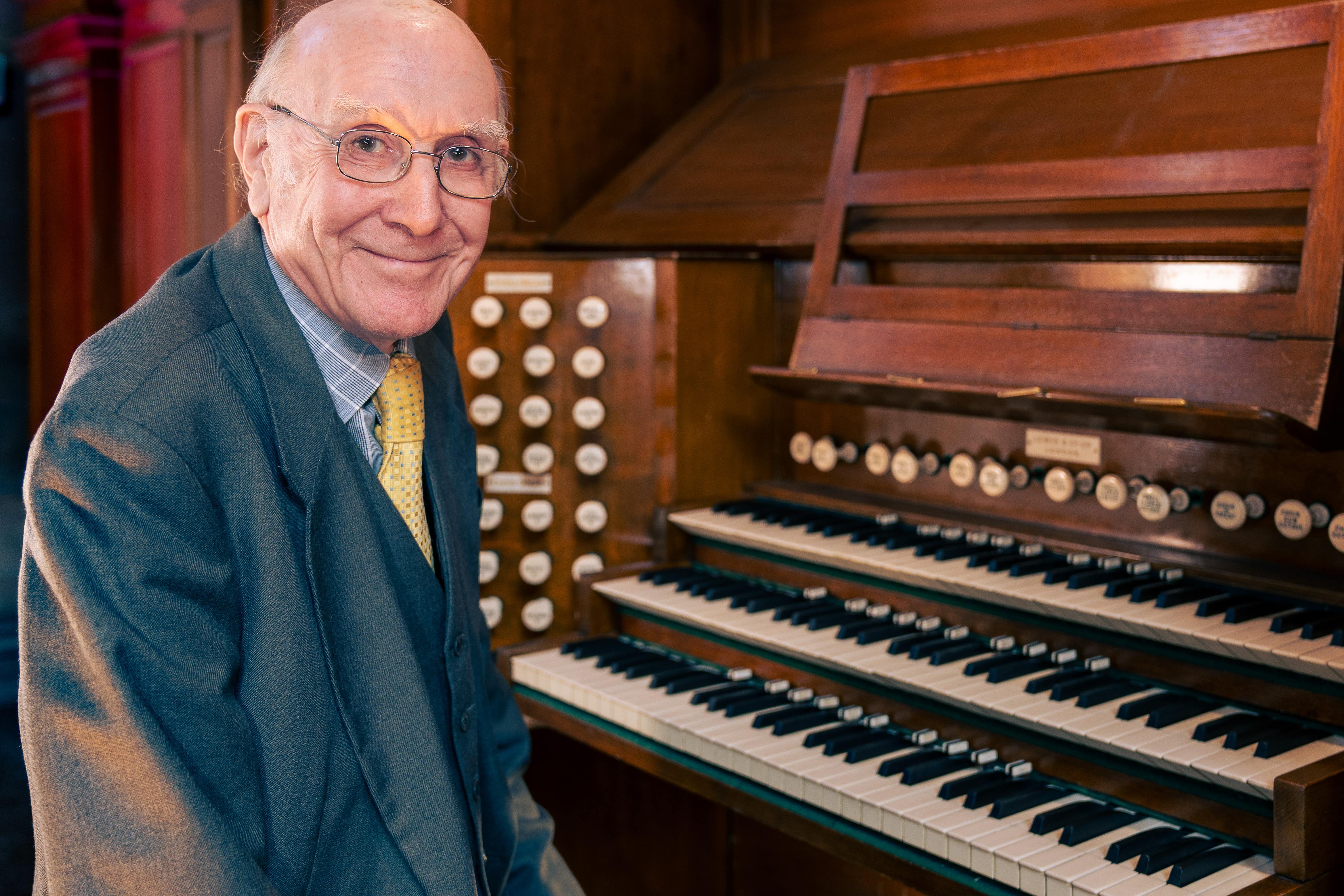 Bill Hutcheson has been playing the organ at Kelvingrove since 1969 (Glasgow Life/PA)