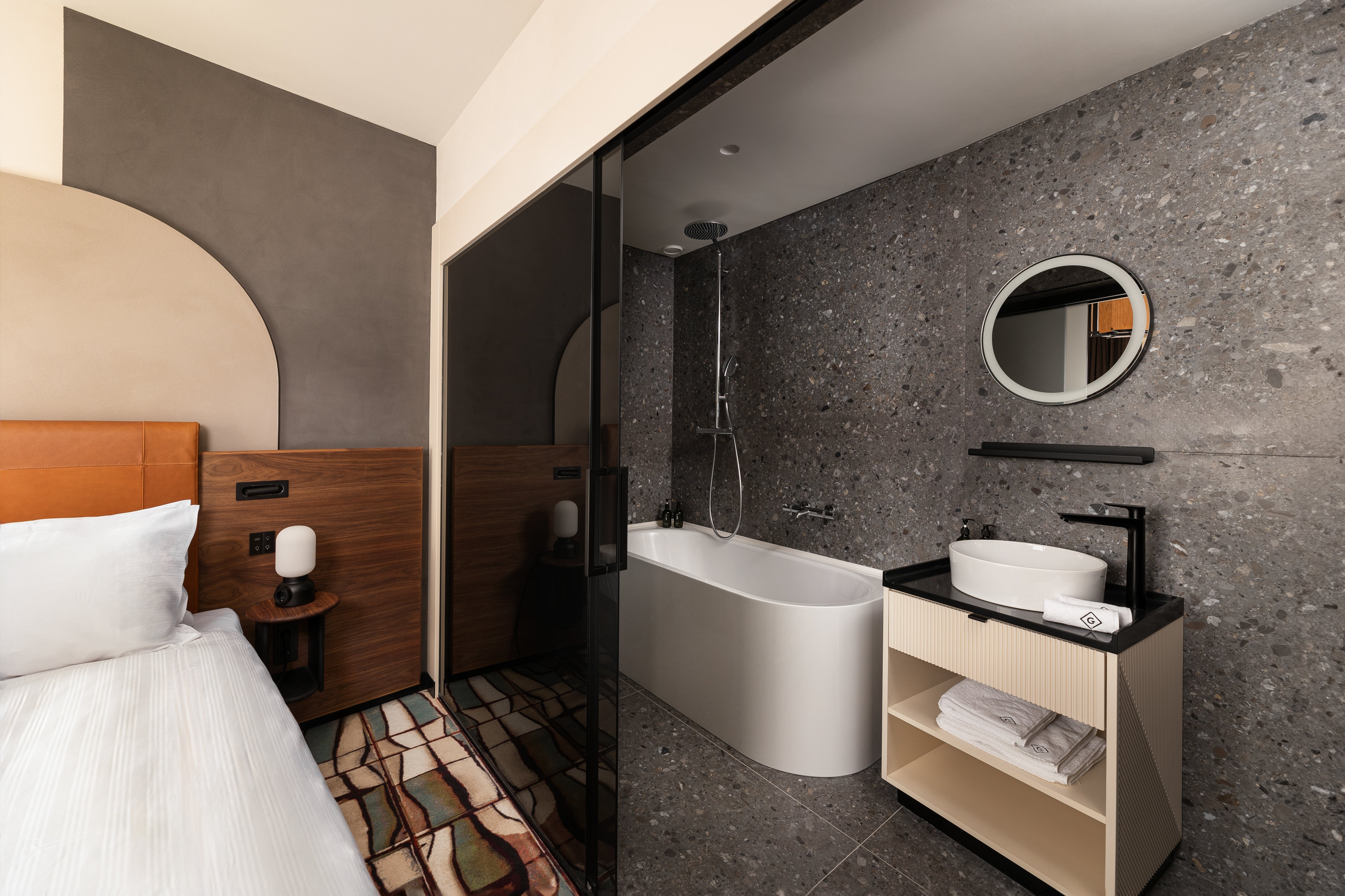 Sleek design and modern features can be found in the rooms at Hotel Gin