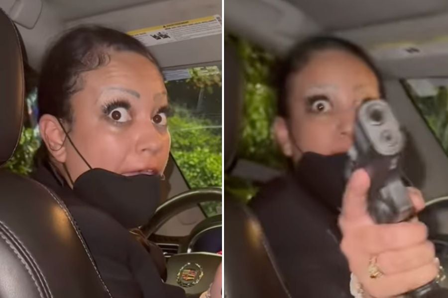 Aspiring Miami rapper Bomb A** Krissy, whose legal name is Krissy Celess, posted a video of an Uber driver pointing a gun at her and another passenger in Miami on Tuesday.