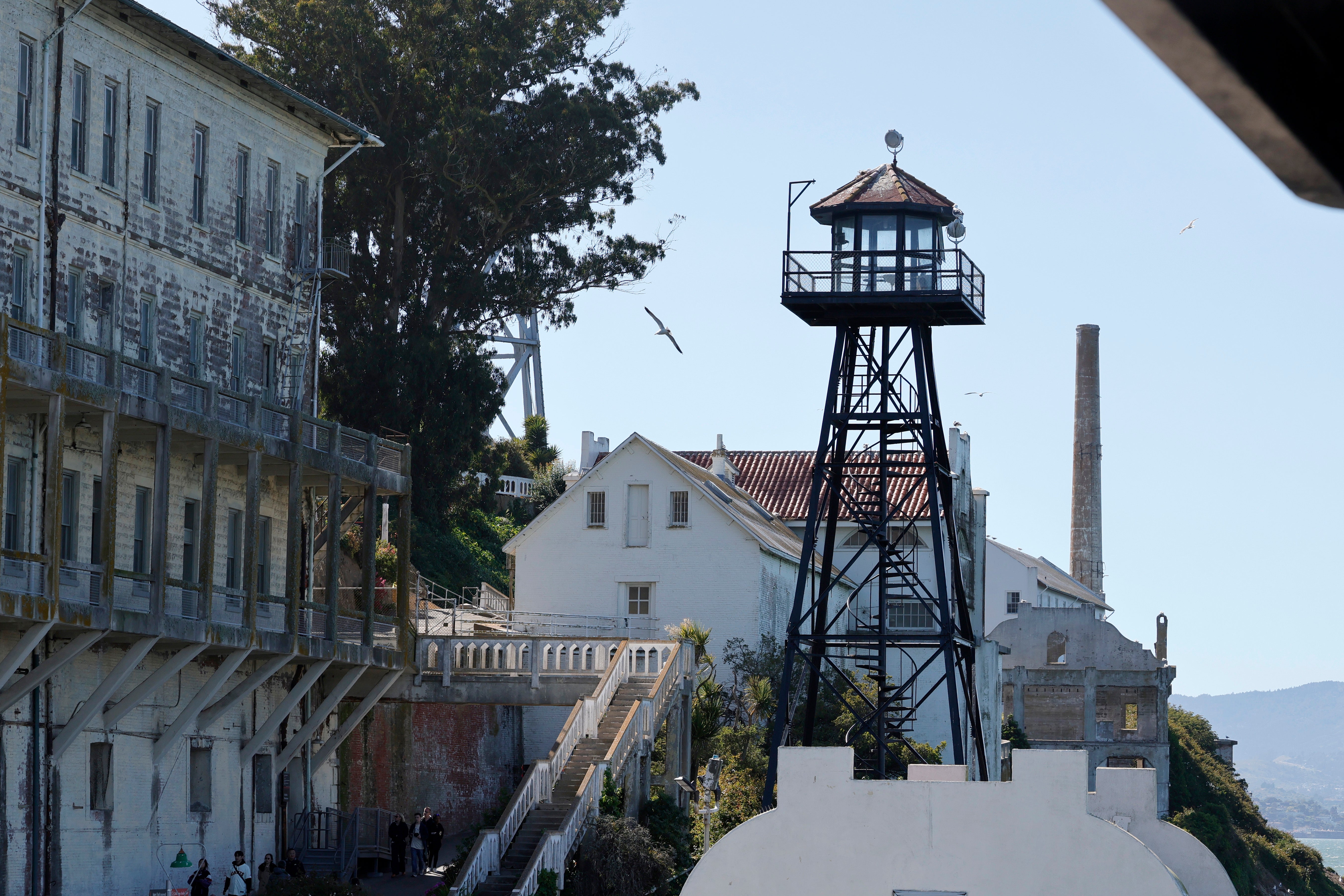 The famous penitentiary’s guard tower, looking out across the Pacific
