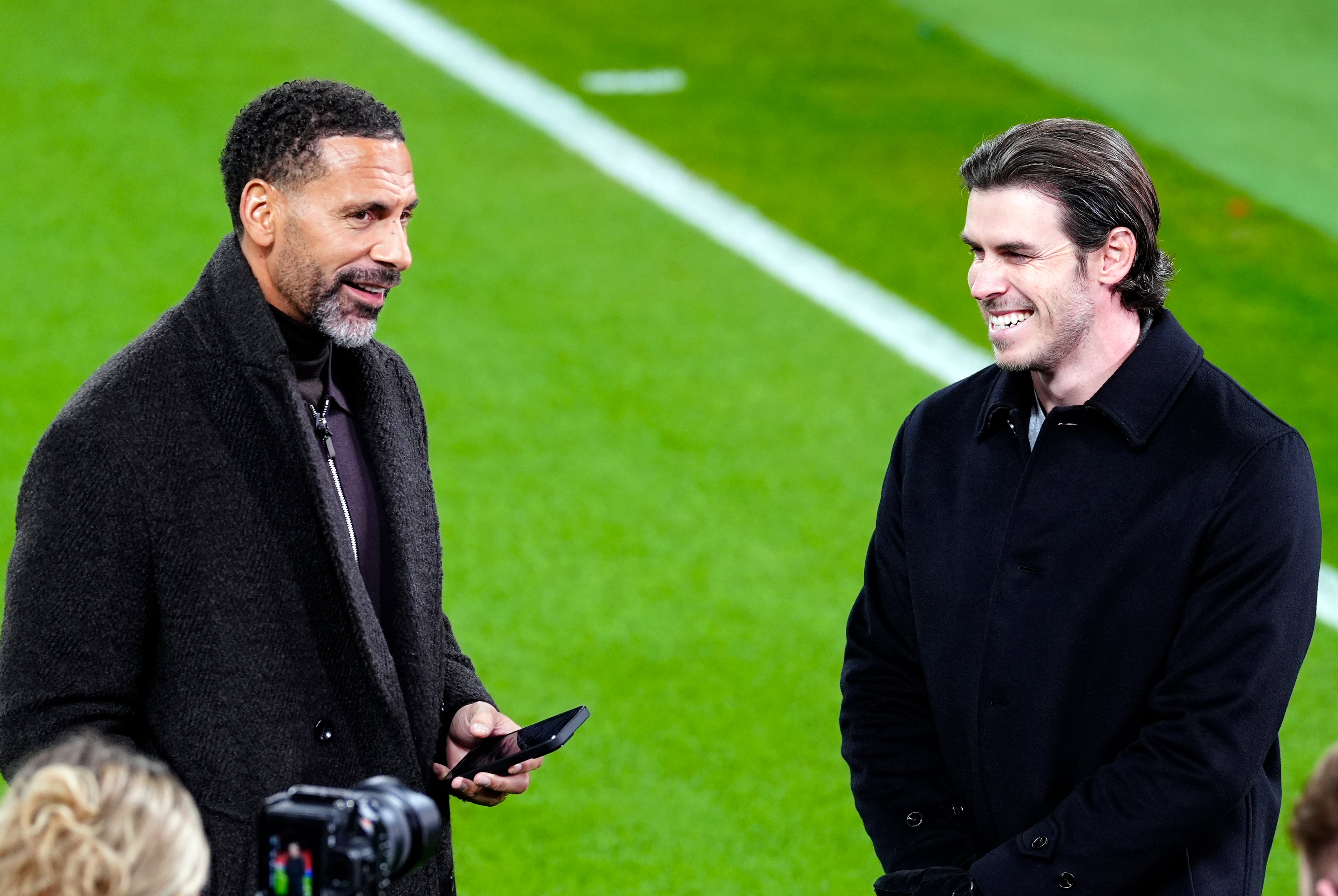 Gareth Bale (right) will join Rio Ferdinand and Paul Scholes on the punditry panel for the Europa League final