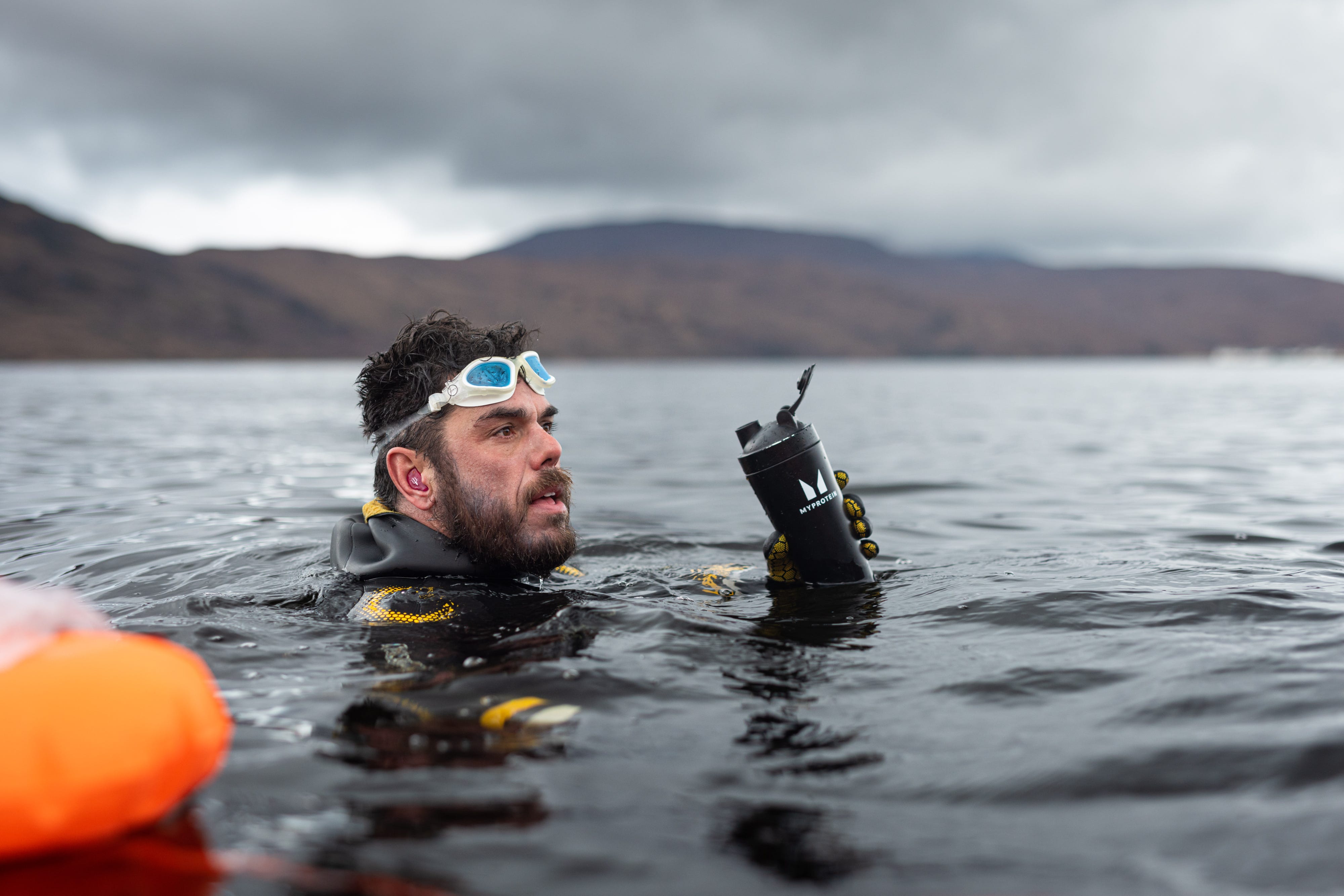 Ultra-swimmer Ross Edgley was inspired by Chris Hemsworth as Thor to take on a swim around the whole of Iceland (James Appleton/BMW)