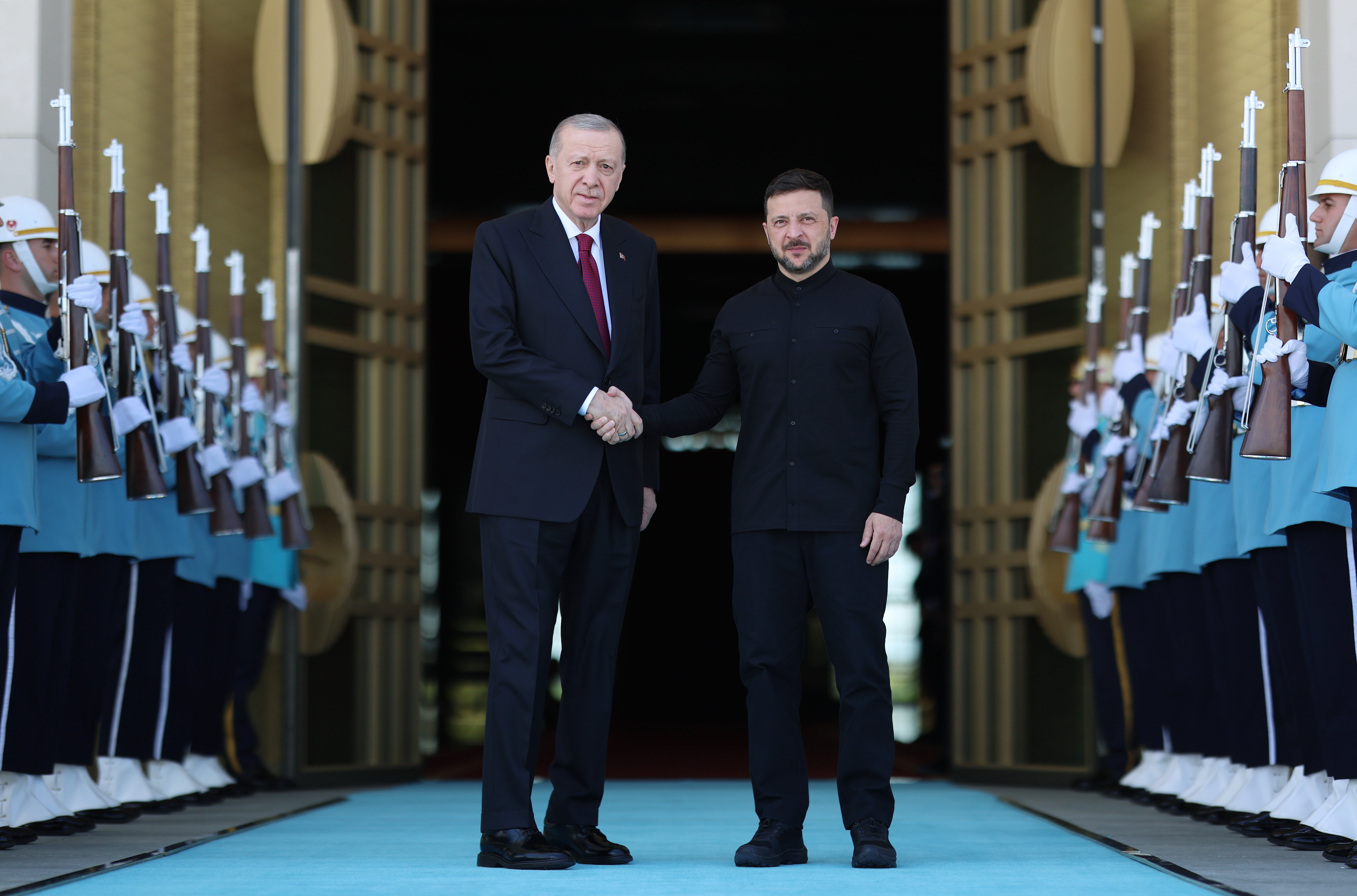 Volodymyr Zelensky arrived in Turkey on Thursday to meet the country’s president, Recep Tayyip Erdogan