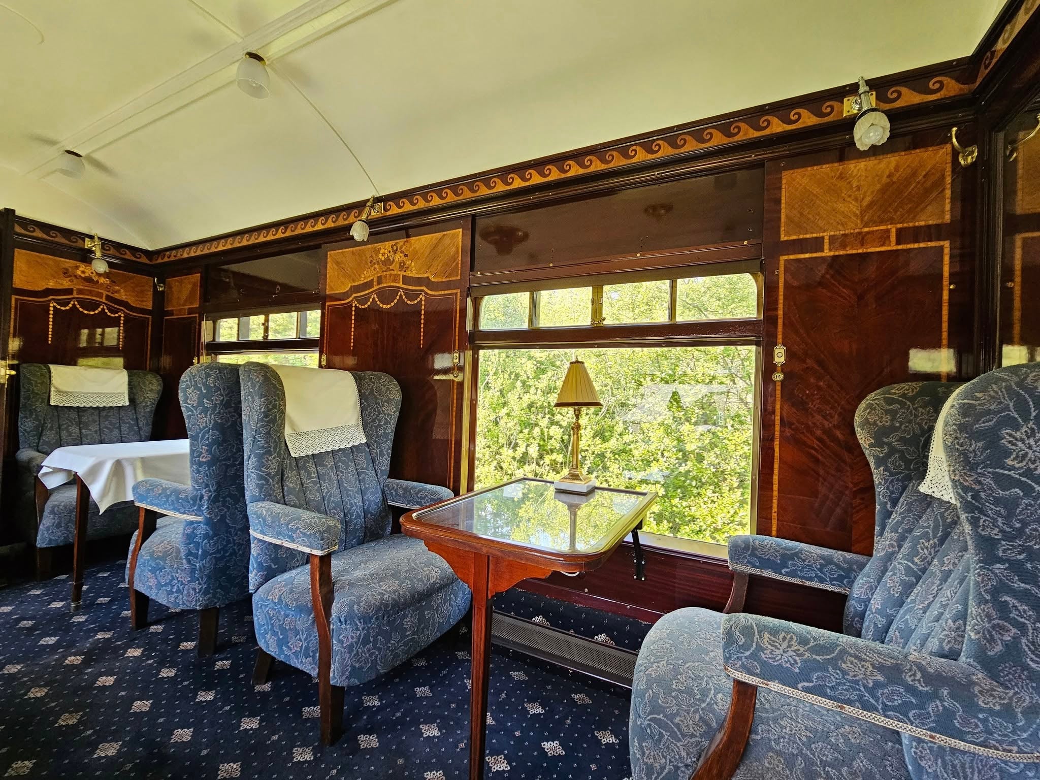 A train carriage once used by Sir Winston Churchill has been restored at the South Devon Railway
