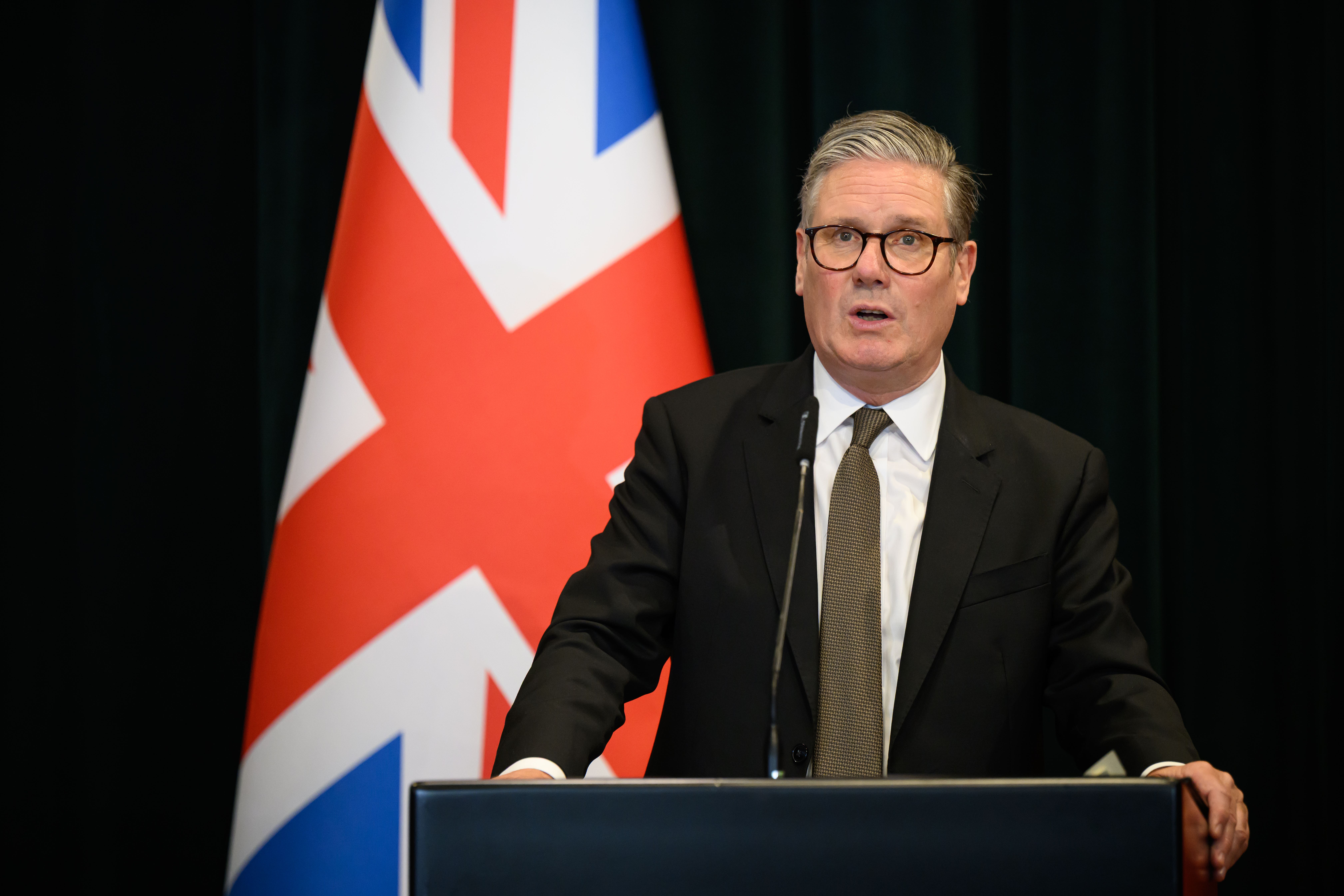 Sir Keir Starmer said Vladimir Putin was ‘standing in the way’ of a ceasefire (Leon Neal/PA)