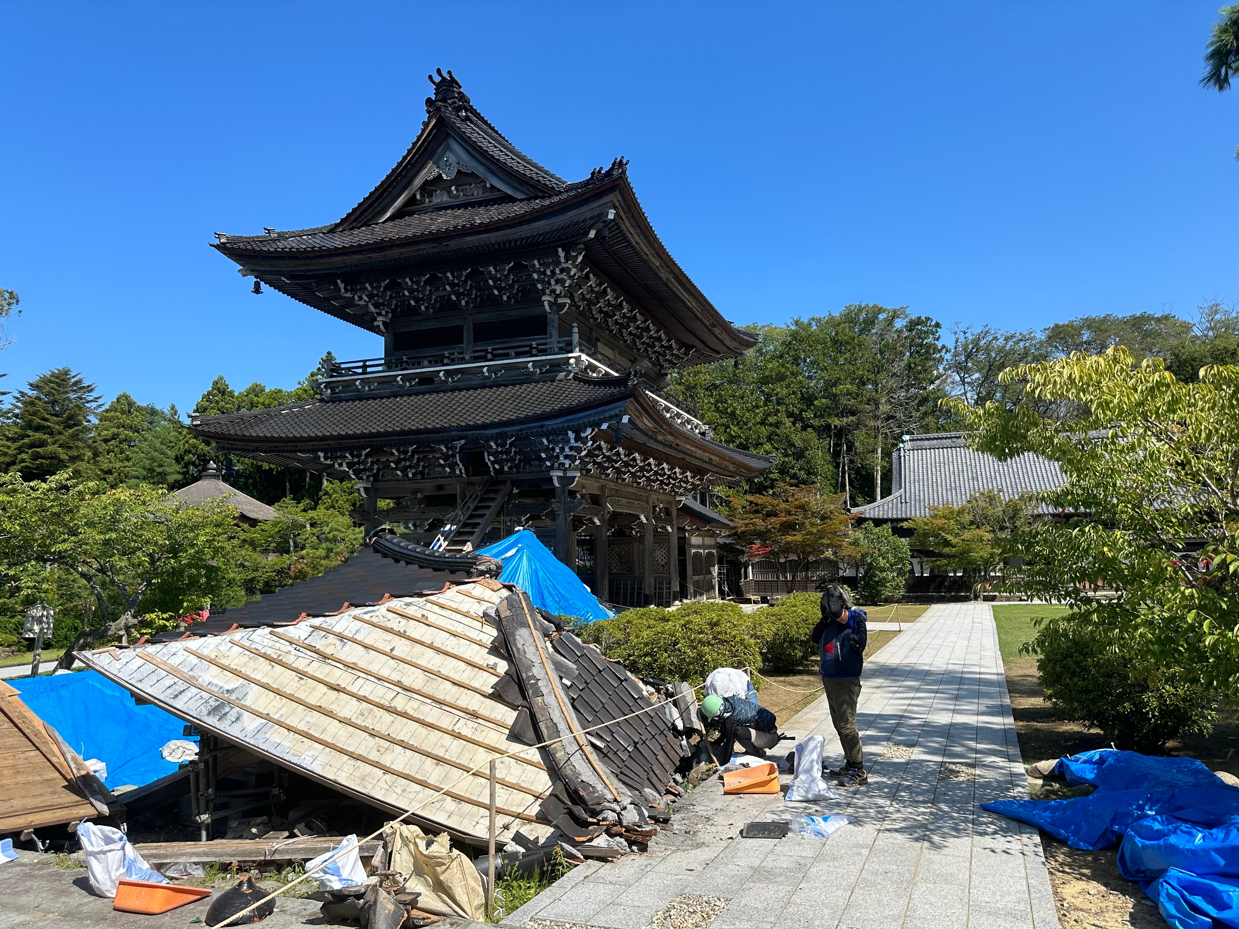 The damage caused by the 2024 earthquake and tsunami in the Noto Peninsula is still in evidence