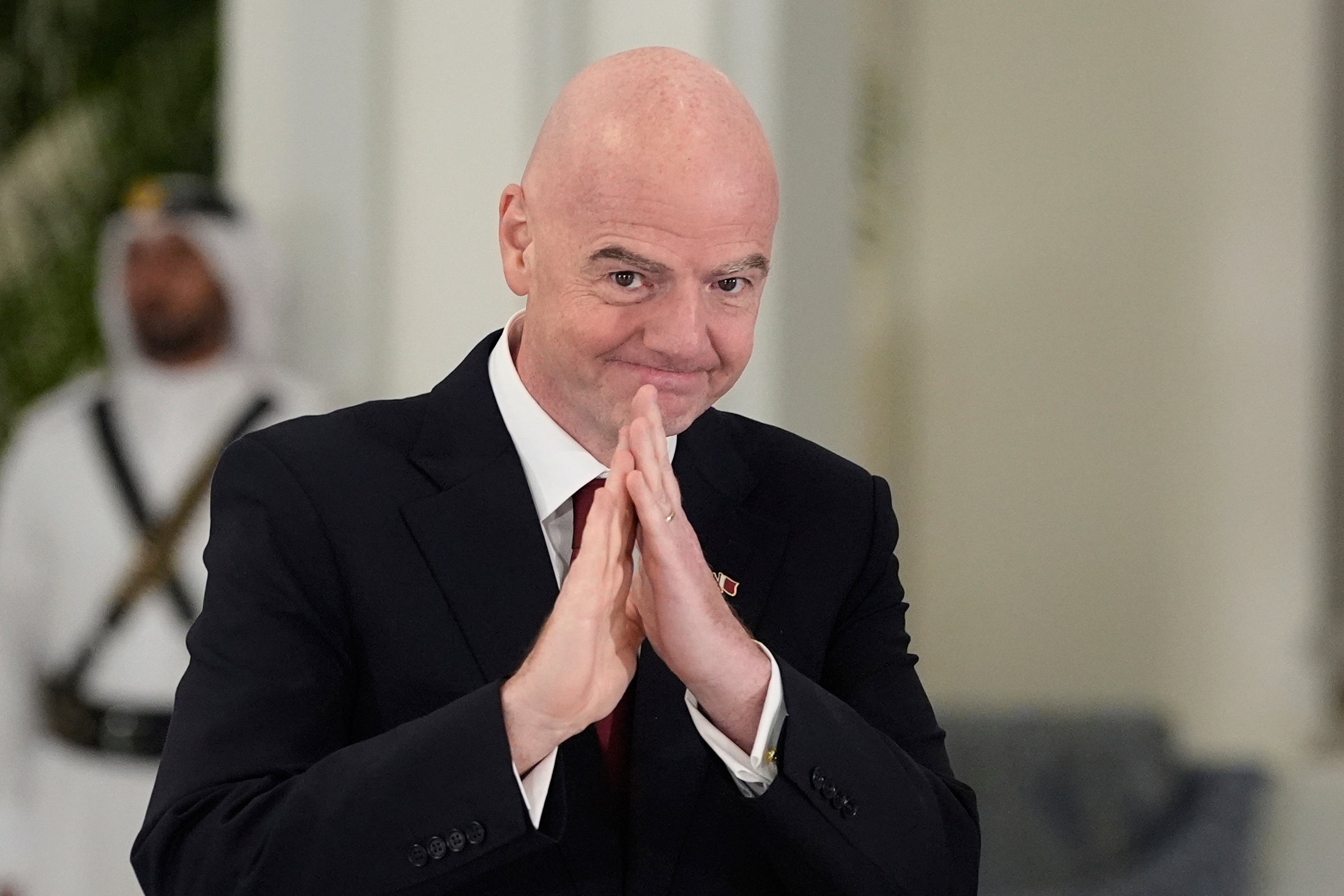 Gianni Infantino branded the decision to award the World Cup to Saudi Arabia as a “positive step”