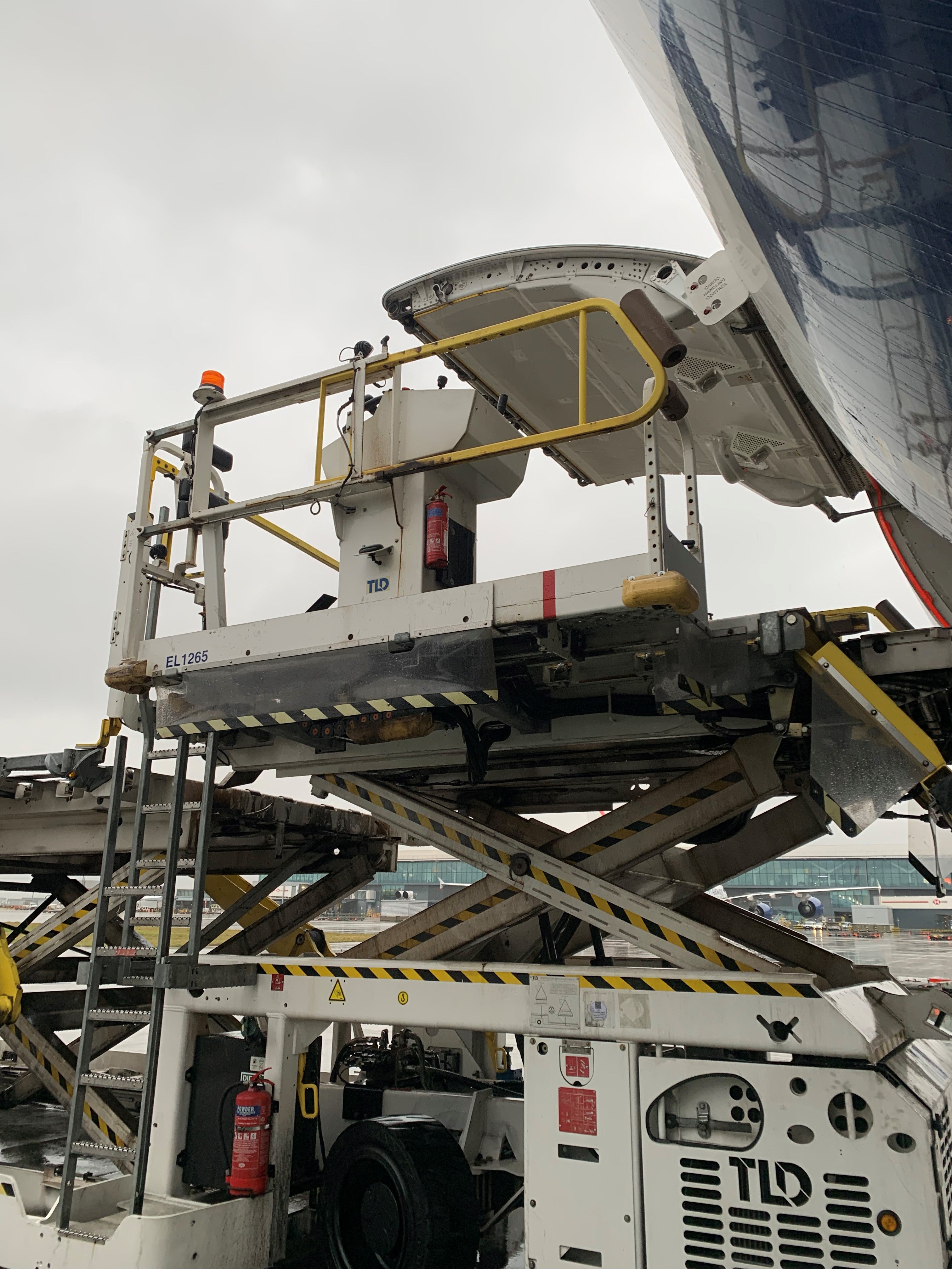 Undated handout photo issued by the Health and Safety Executive (HSE) of luggage loading equipment at Heathrow Airport