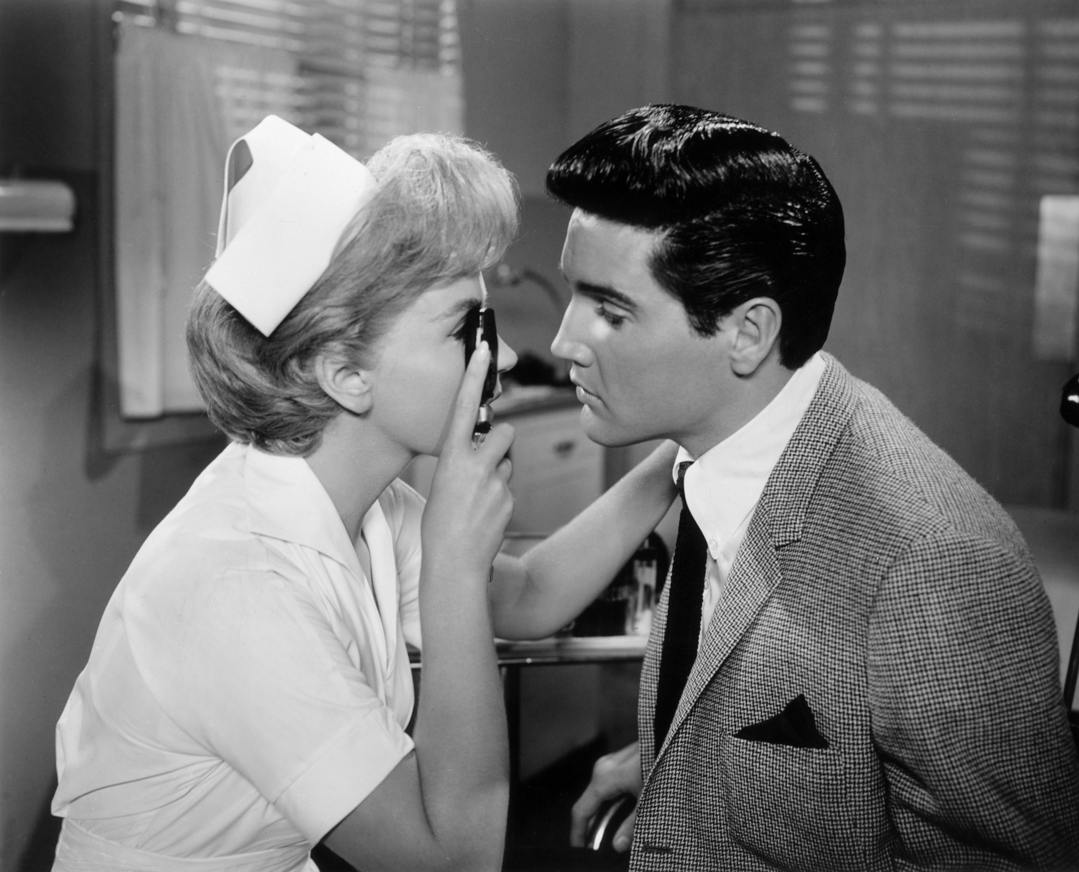 Joan O'Brien with Elvis Presley in director Norman Taurog's film 'It Happened At The World's Fair'