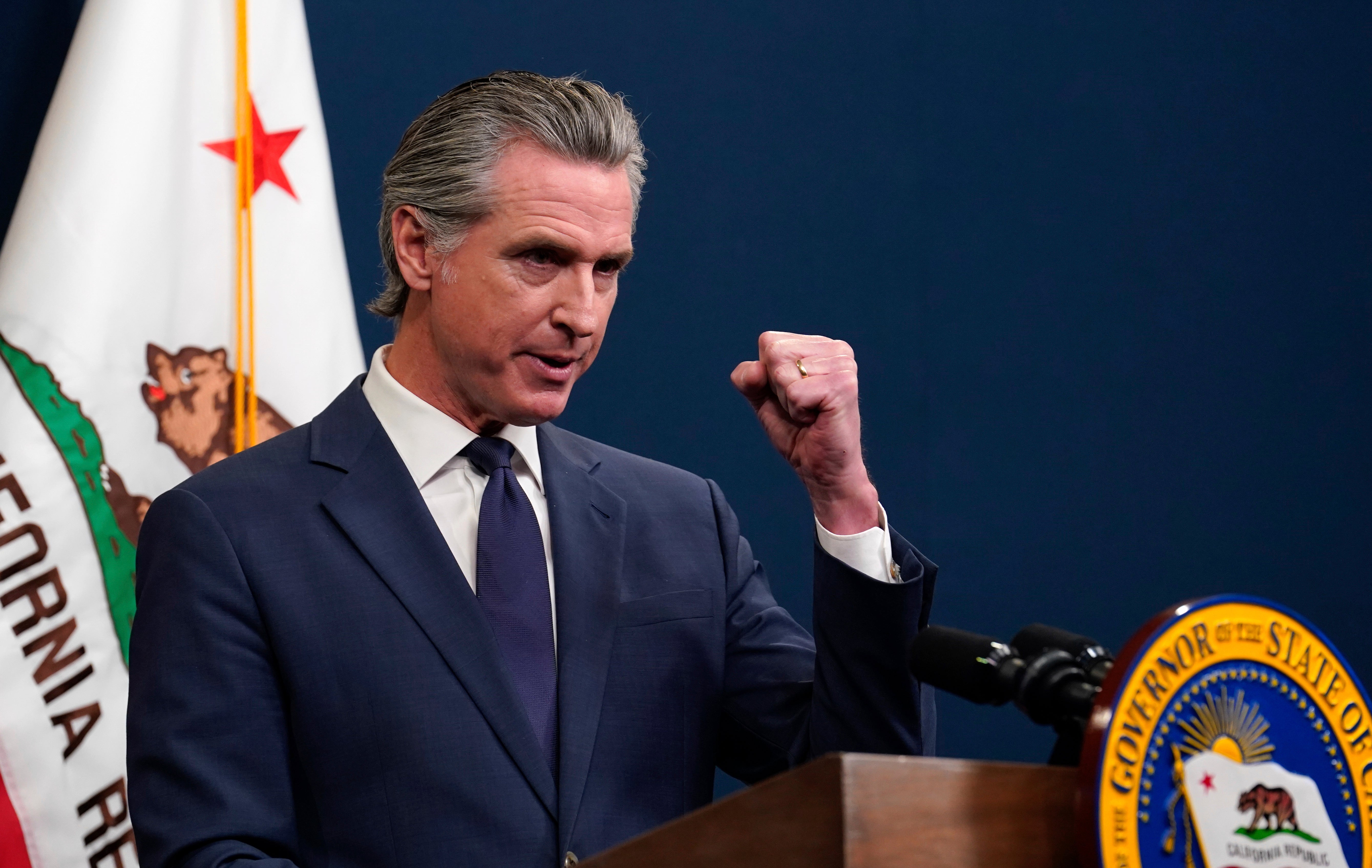Californian governor Gavin Newsom is a long-standing critics of Donald Trump