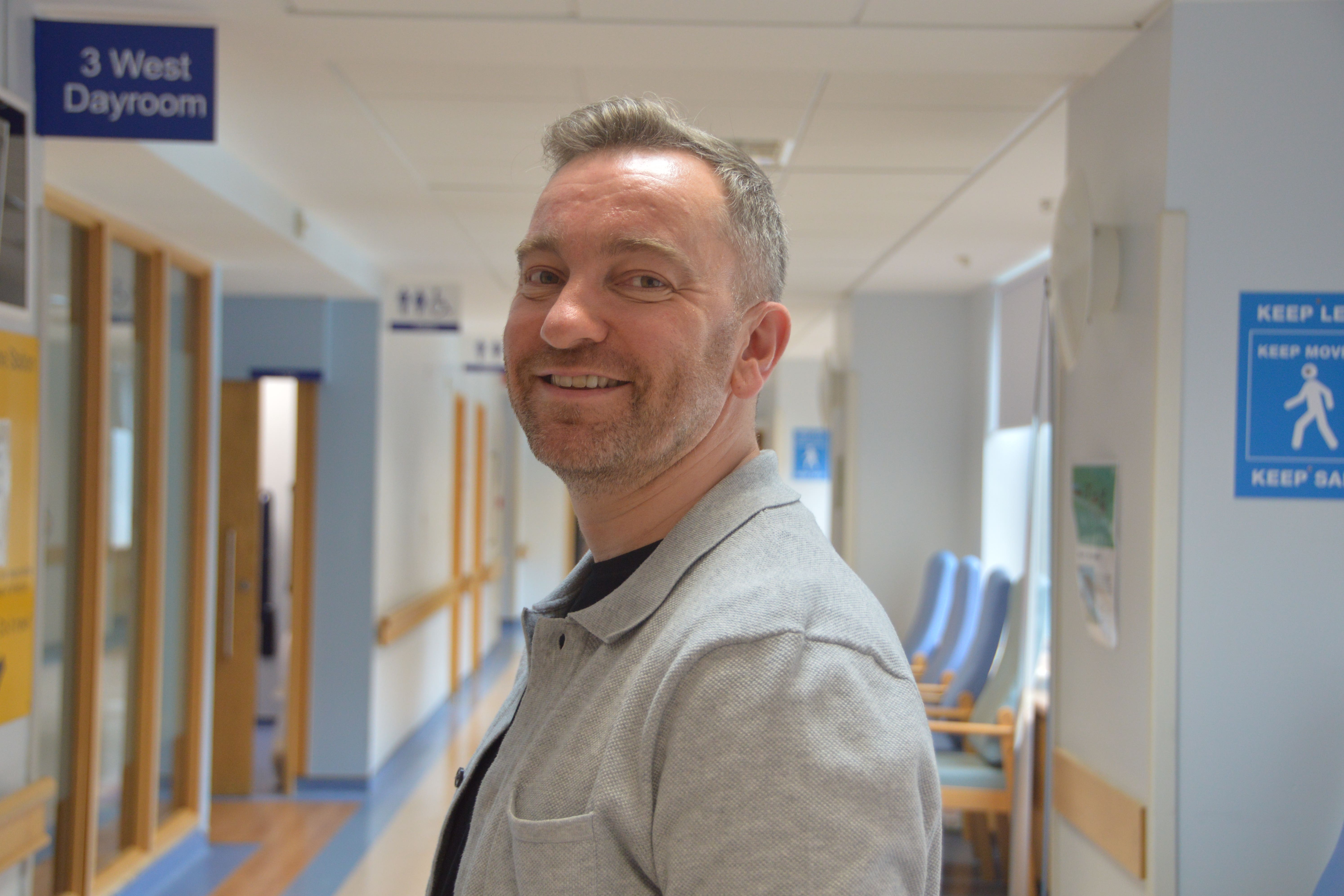 Fraser Wilson, 48, received a heart transplant two years ago (NHS Golden Jubilee/PA)