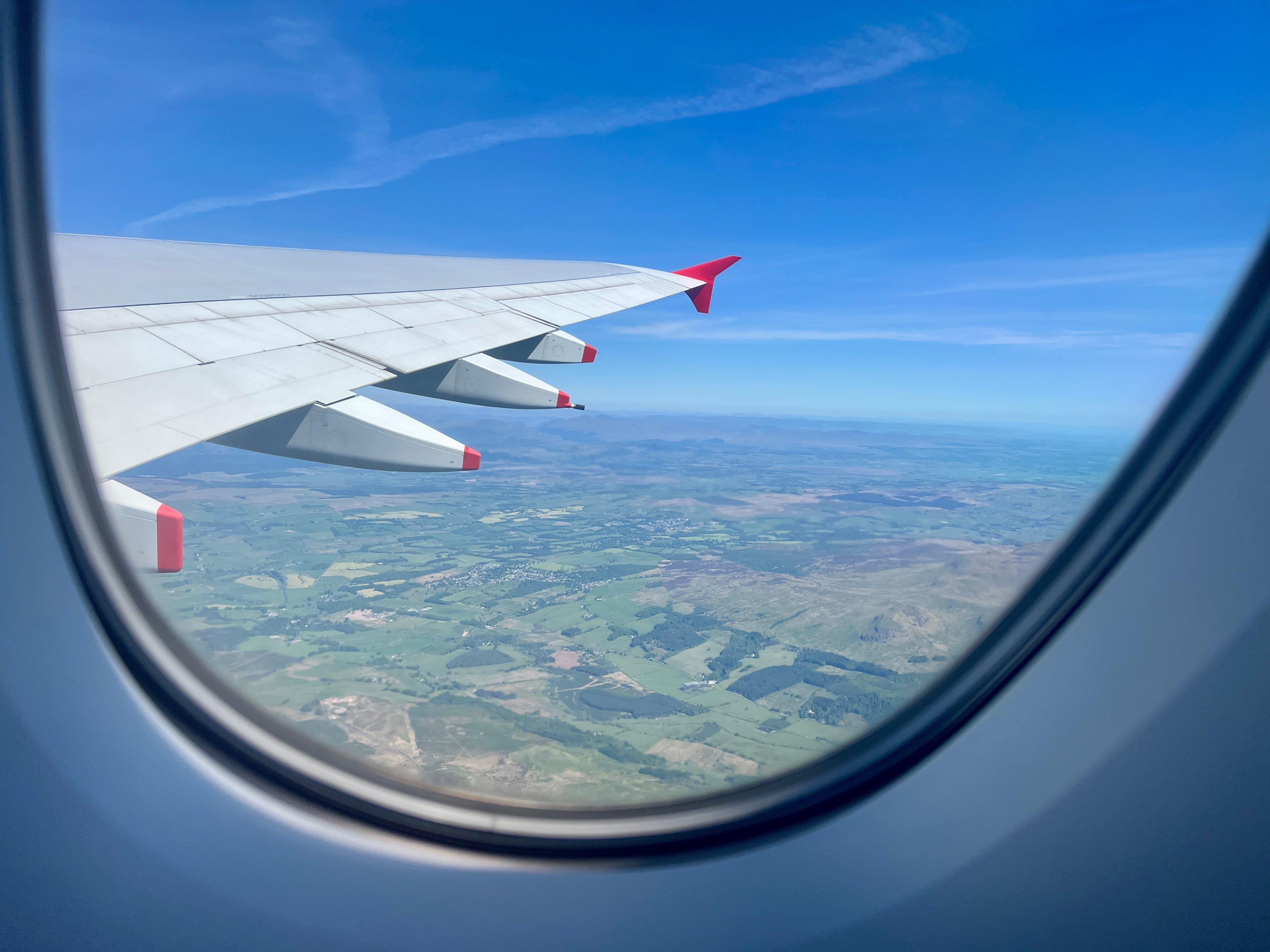 Climbing over Scotland: view from 72K of the Kintyre Peninsula