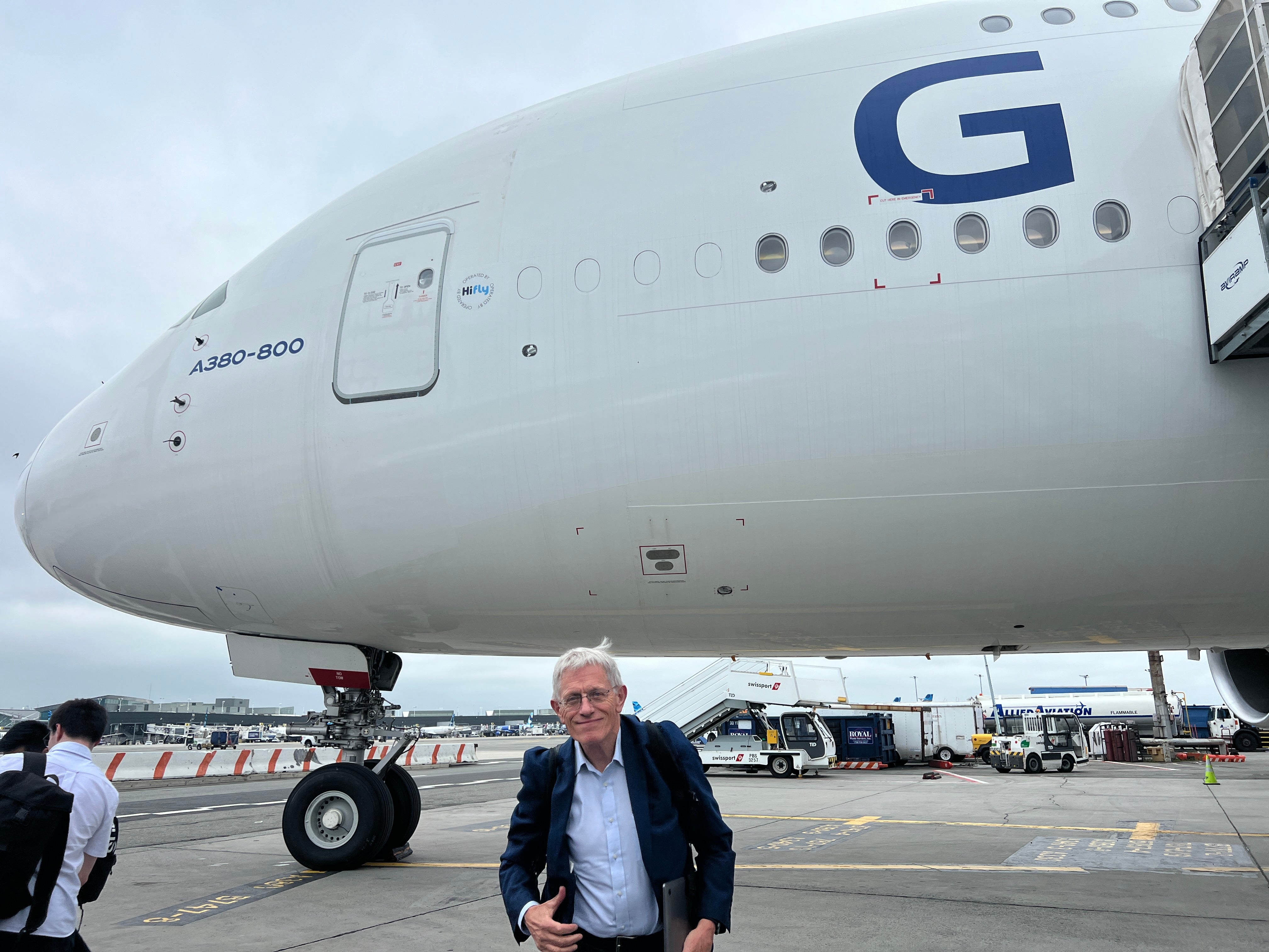 Terra firma: Global Airlines' first arrival at New York JFK