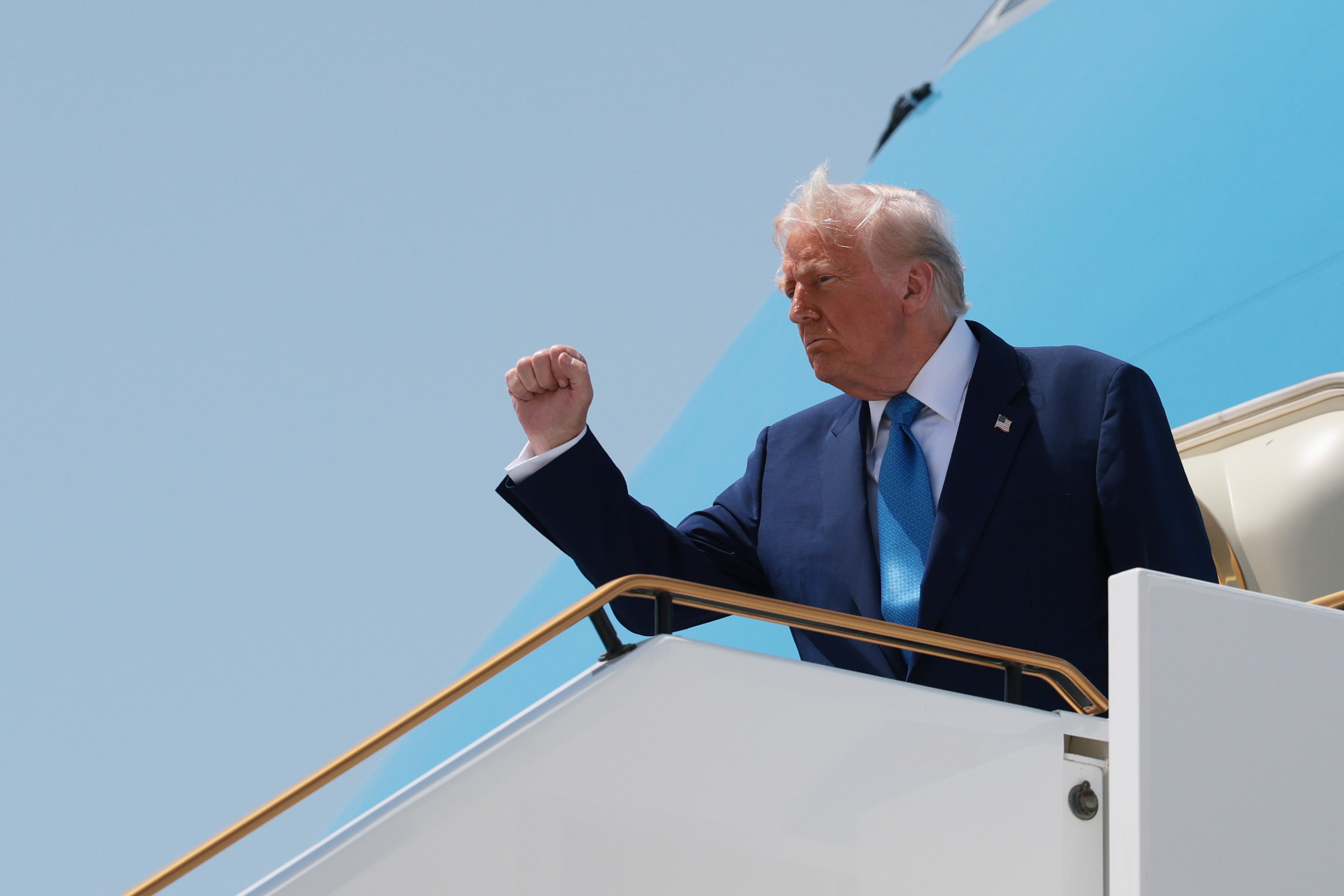 President Donald Trump leaves the UAE to return to Washington on Friday