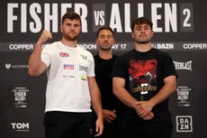 Fisher vs Allen 2 LIVE: Start time, undercard and fight updates
