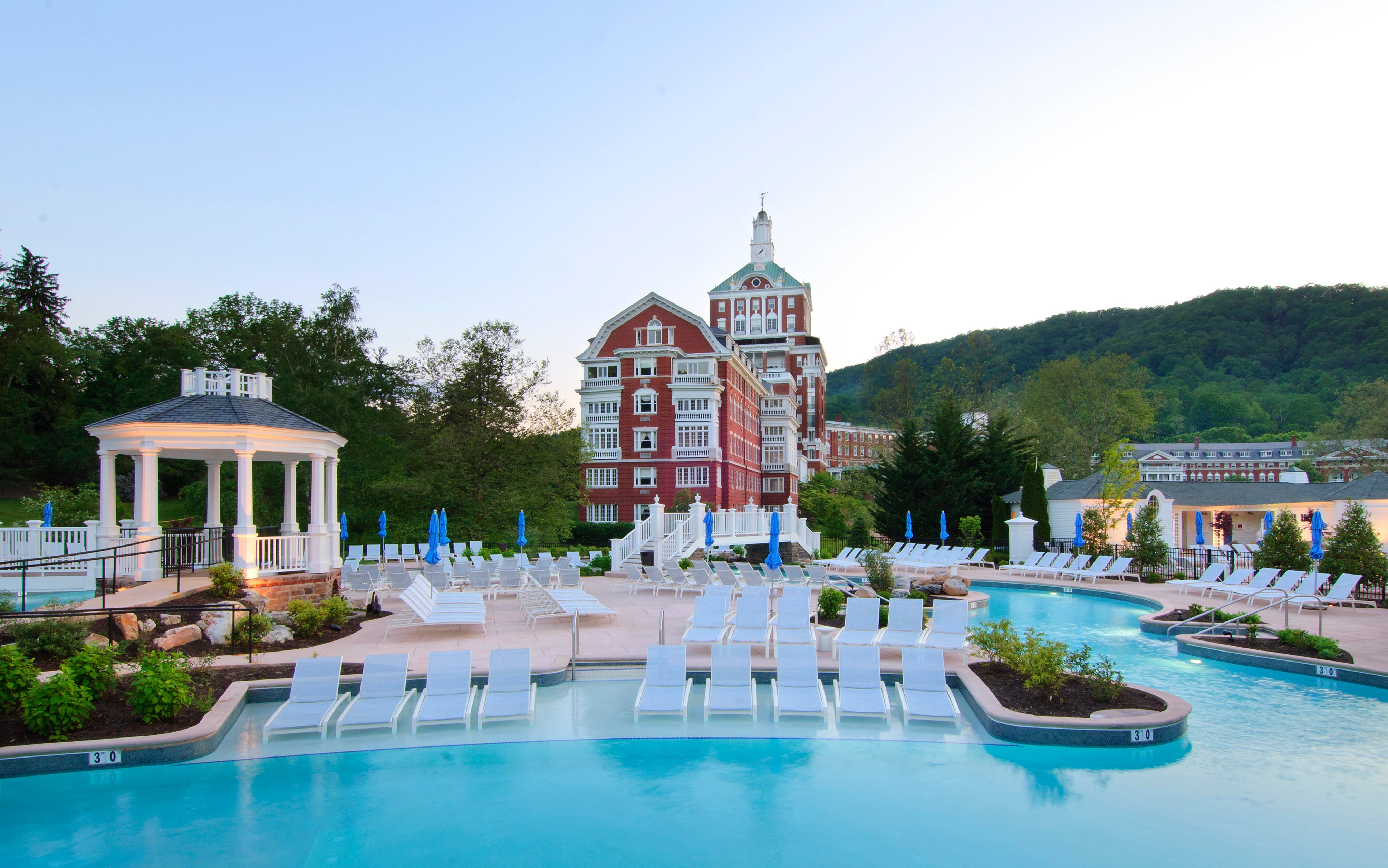 The Omni Homestead Resort's pool, which is fed by natural spring water