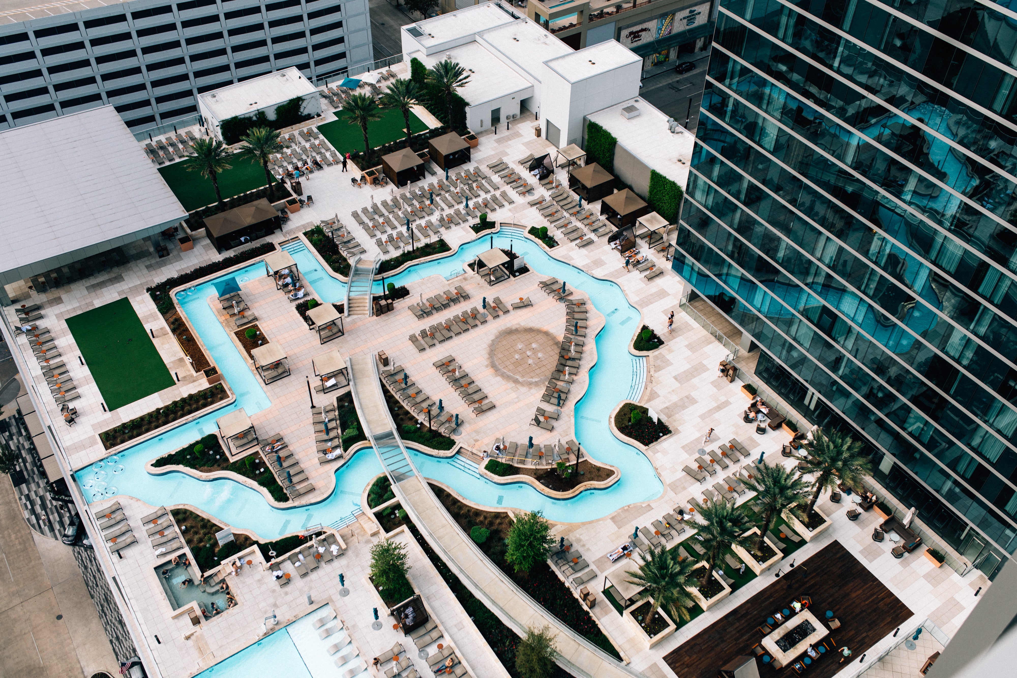 Look at the state of this: The Texas-shaped pool at the Marriott Marquis Houston