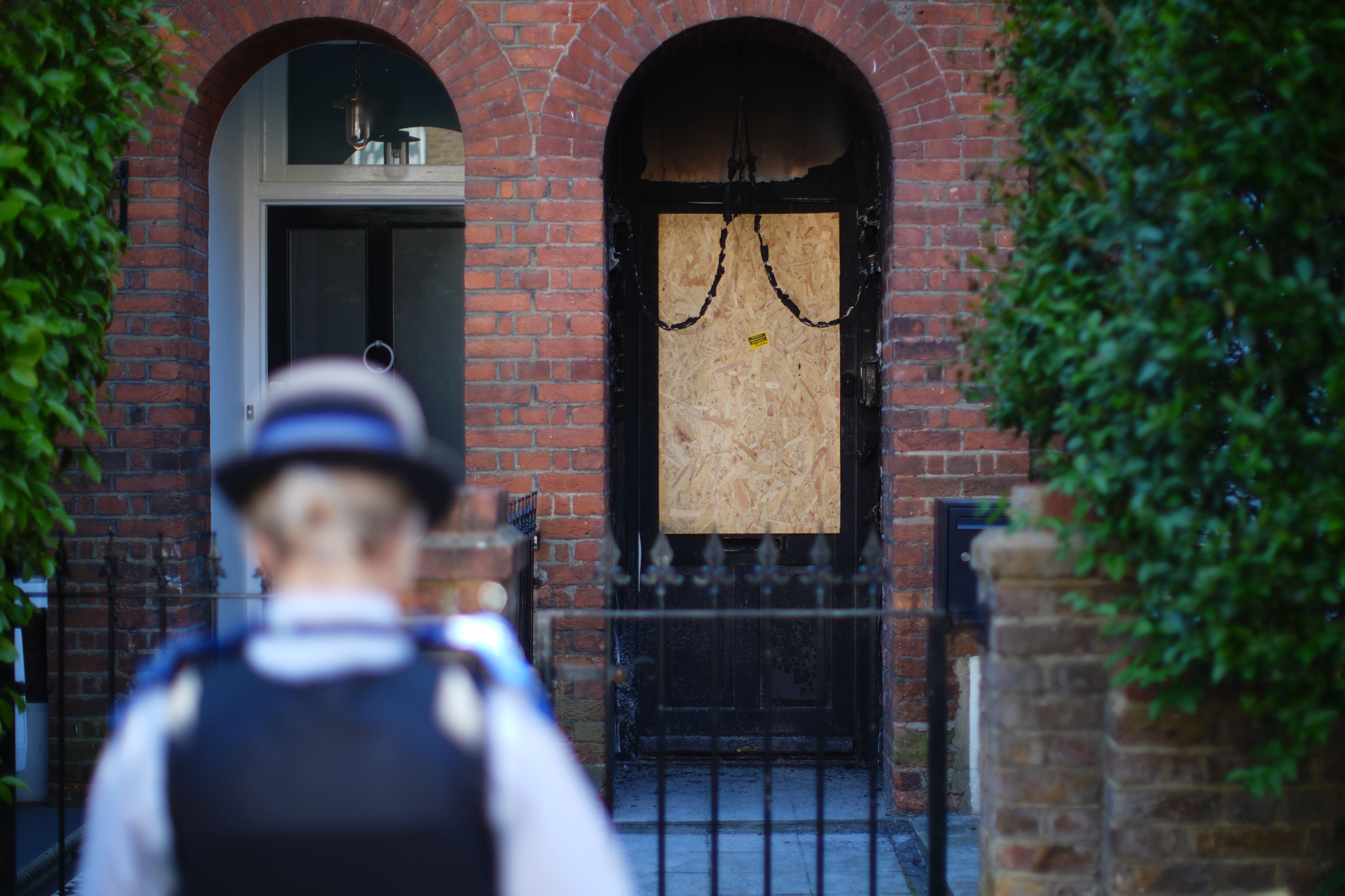 The entrance to a house linked to Sir Keir Starmer in Kentish Town, north London (James Manning/PA)