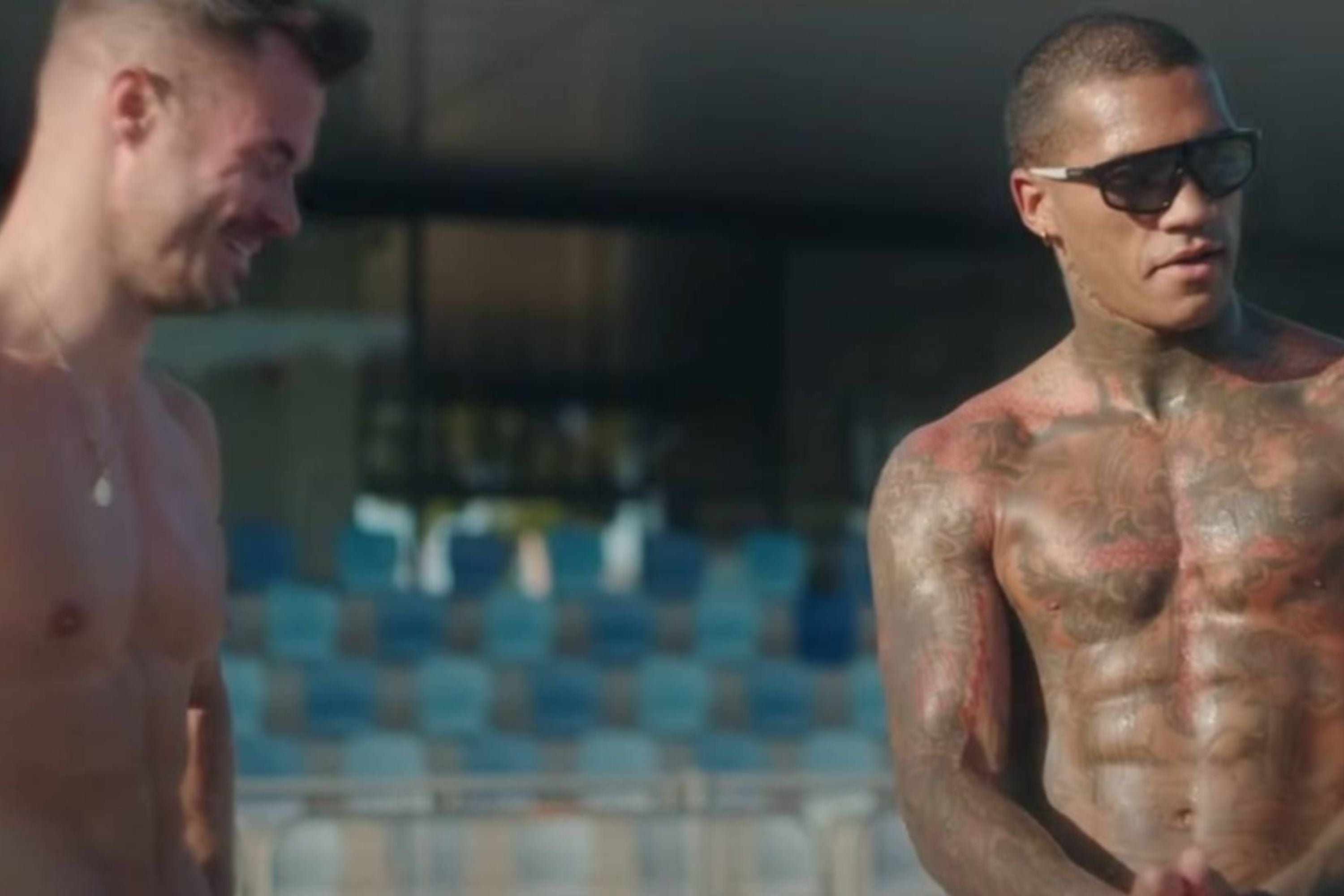 Connor Benn with strength and conditioning coach Dan Lawrence ahead of his fight with Chris Eubank Jr.