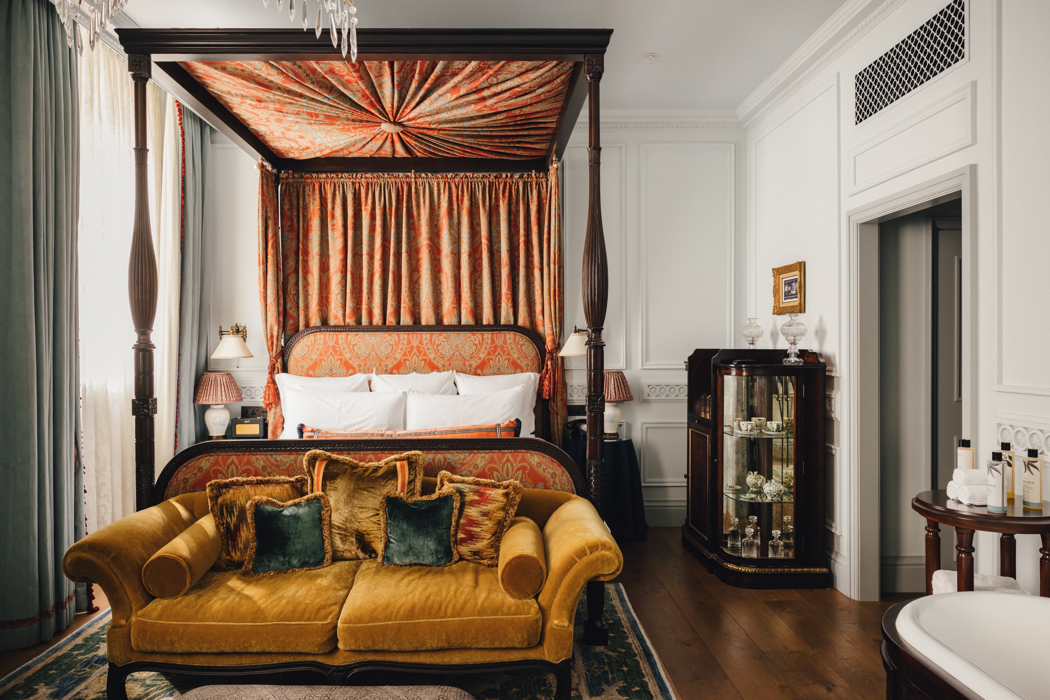 Rooms at The Ned hotel have 1920s design sensibilities