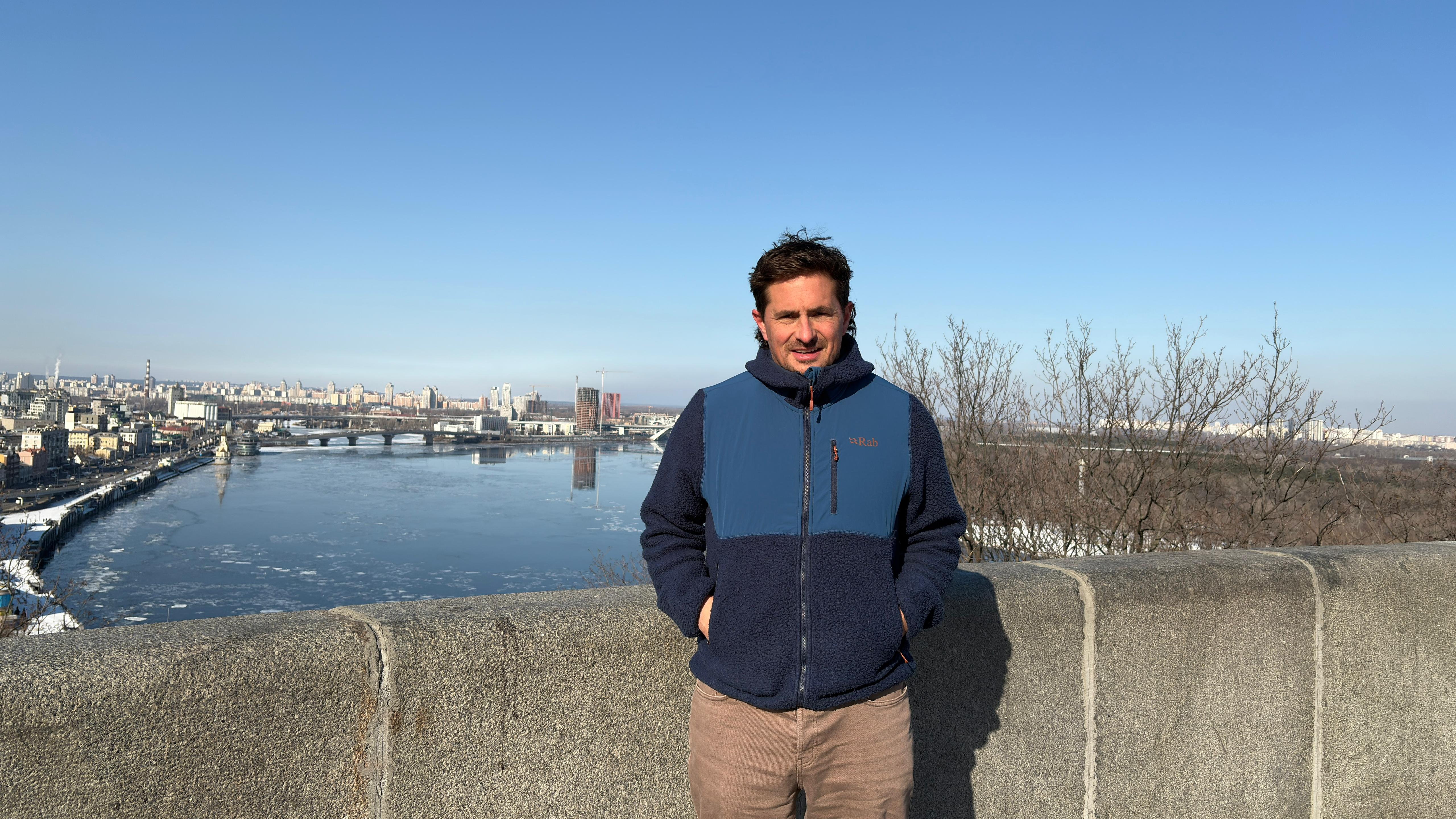 Former Conservative minister Johnny Mercer in Kyiv