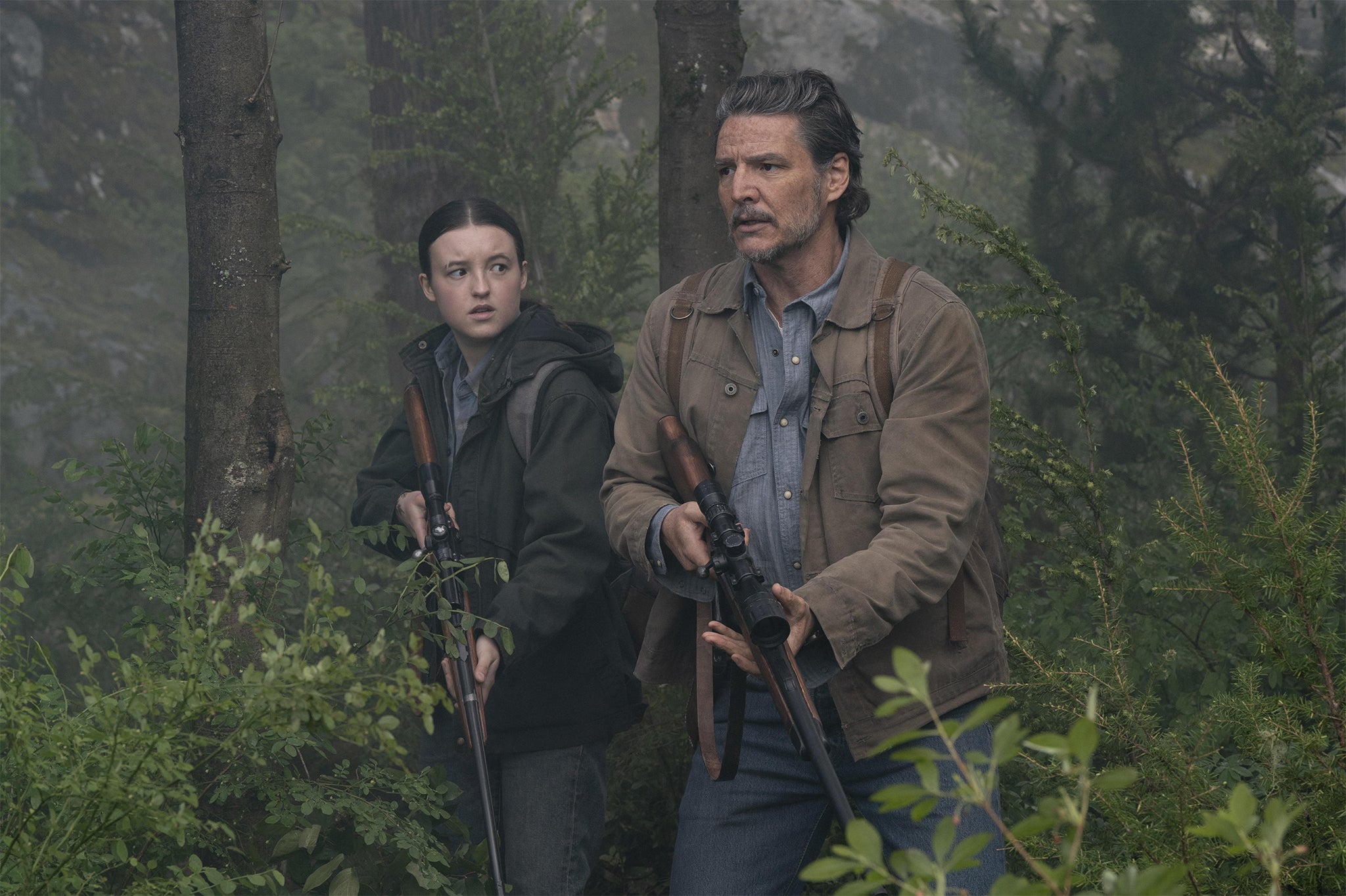 Pedro Pascal and Bella Ramsey in ‘The Last of Us’